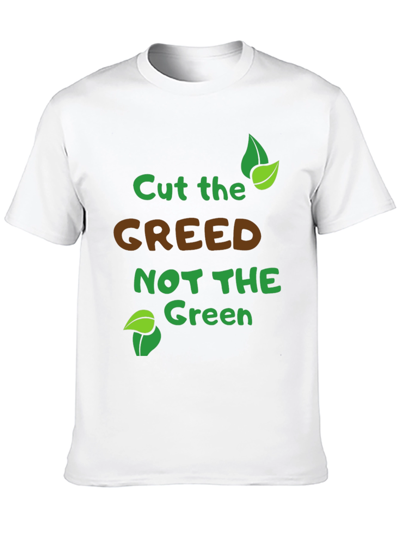 Eco-Friendly Cut Greed Black Graphic Tee