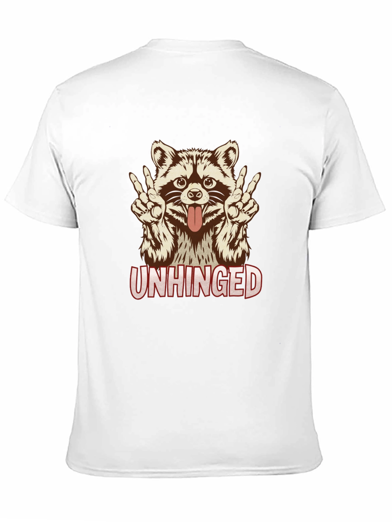 Unhinged Raccoon Graphic Tee - Funny Animal Shirt
