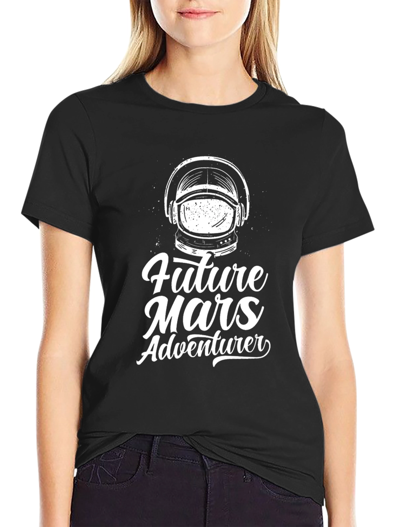 Future Mars Adventurer Black Graphic T-Shirt