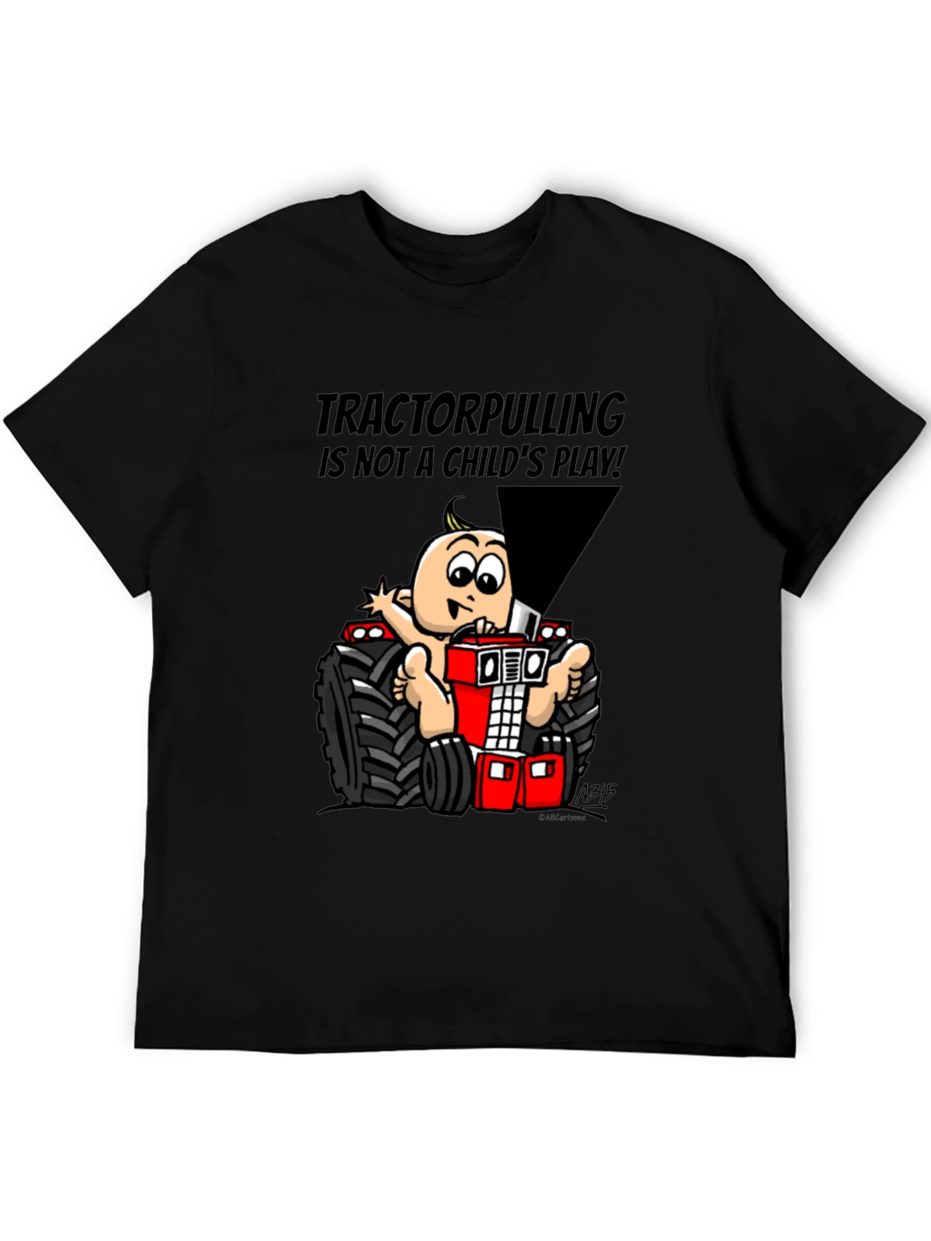 Tractor Pulling Baby Graphic T-Shirt