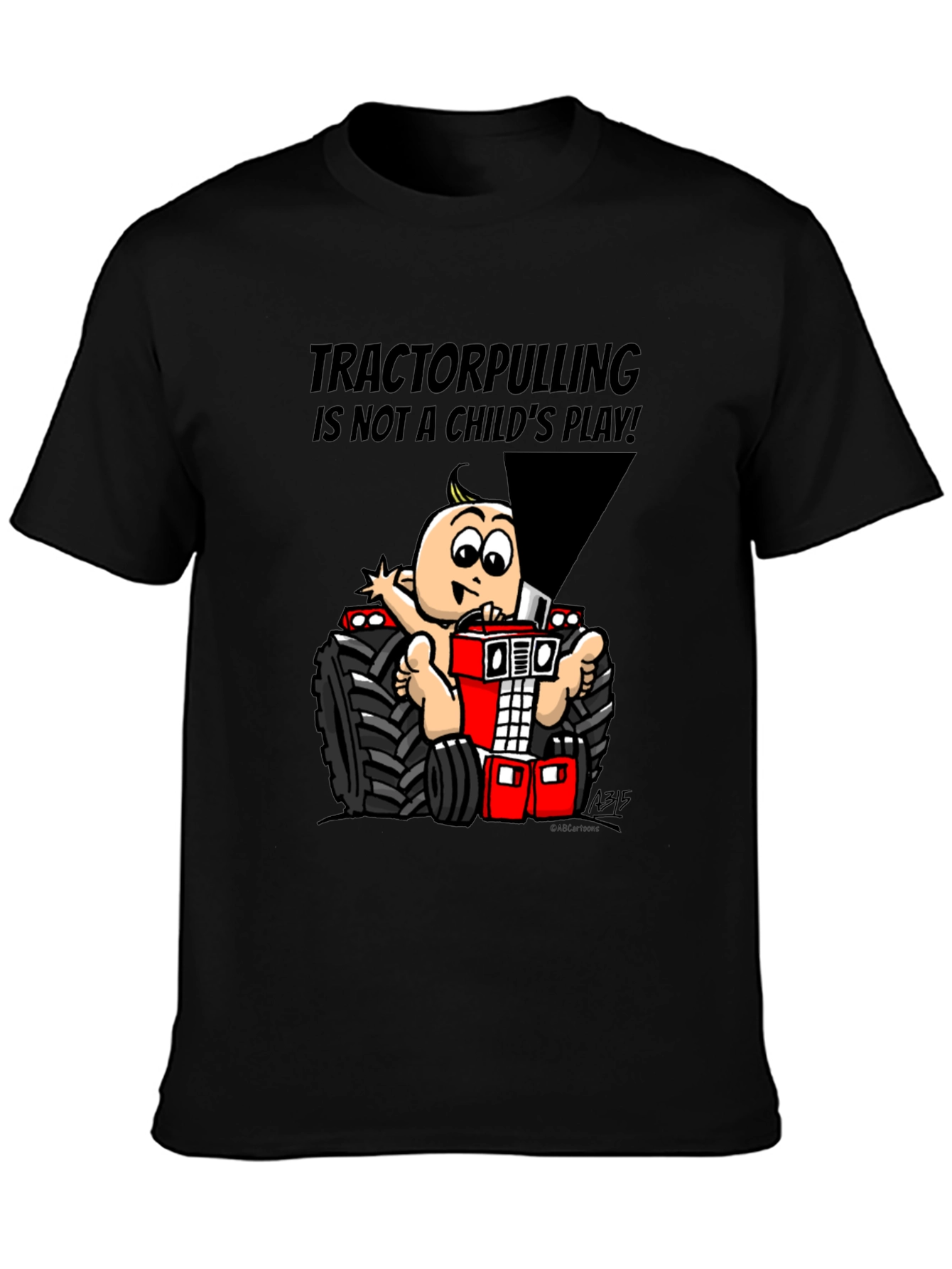 Tractor Pulling Baby Graphic T-Shirt