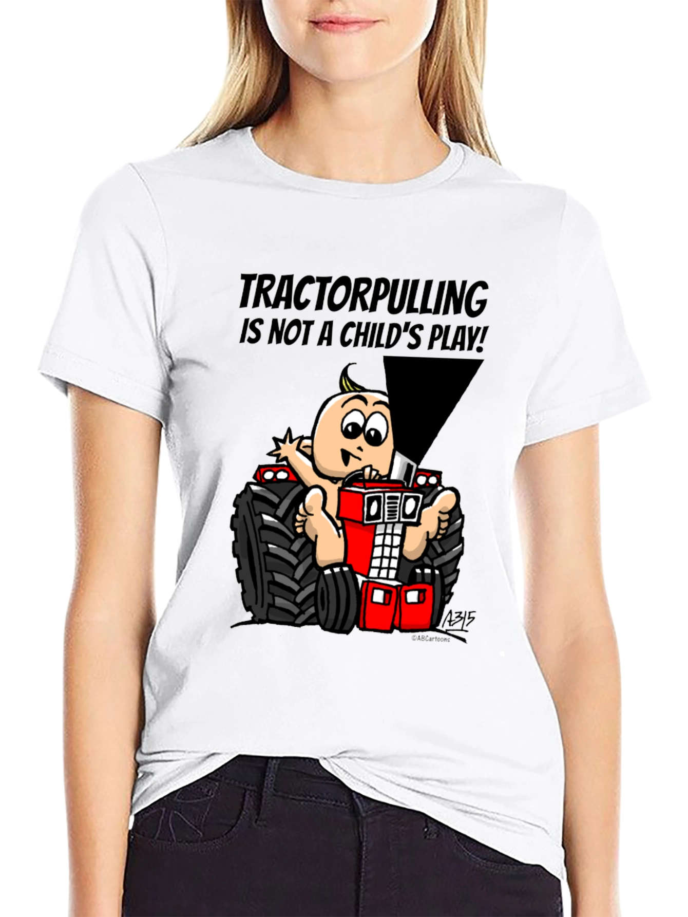 Tractor Pulling Baby Graphic T-Shirt
