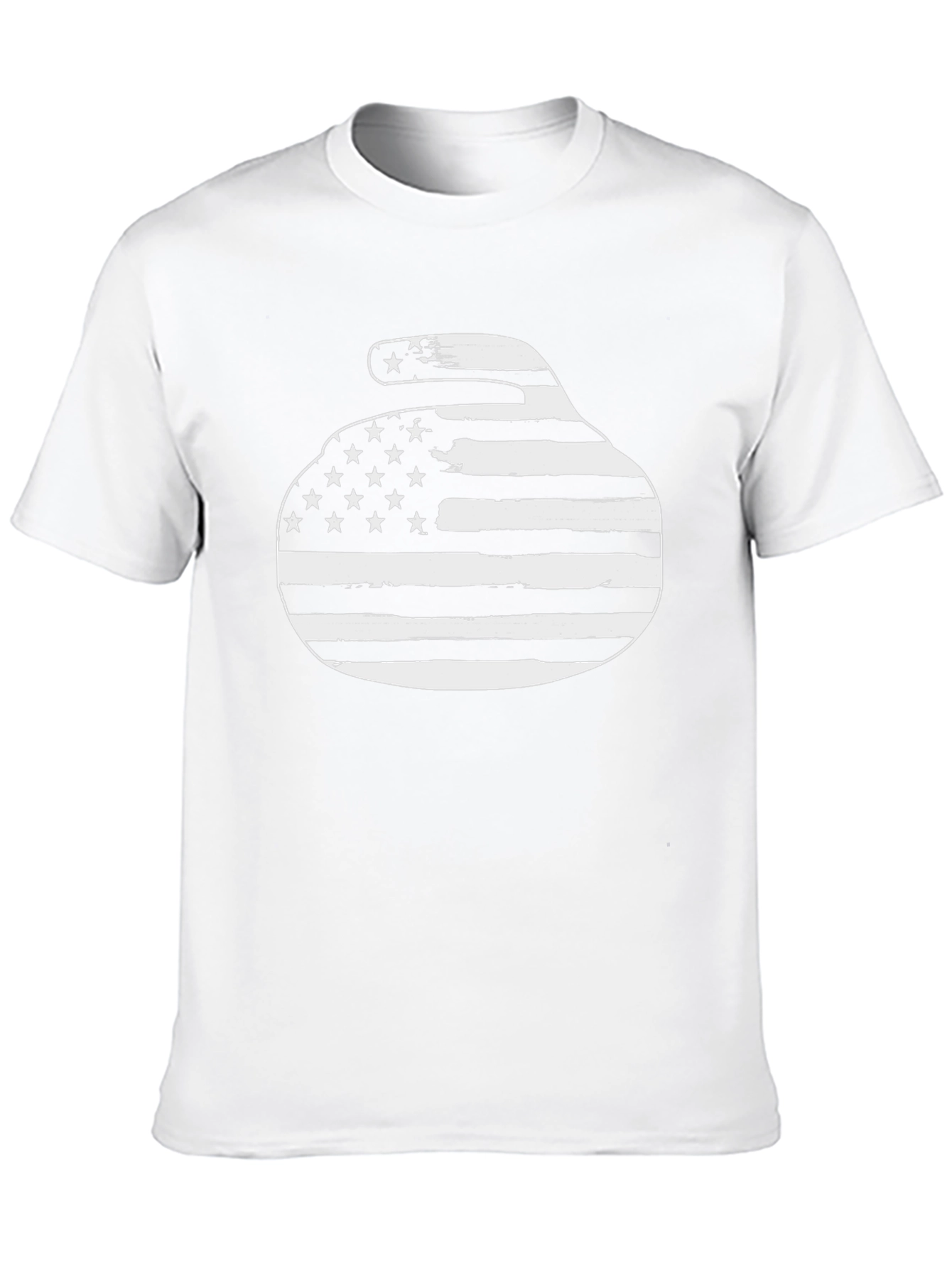 American Flag Curling Stone Graphic Tee