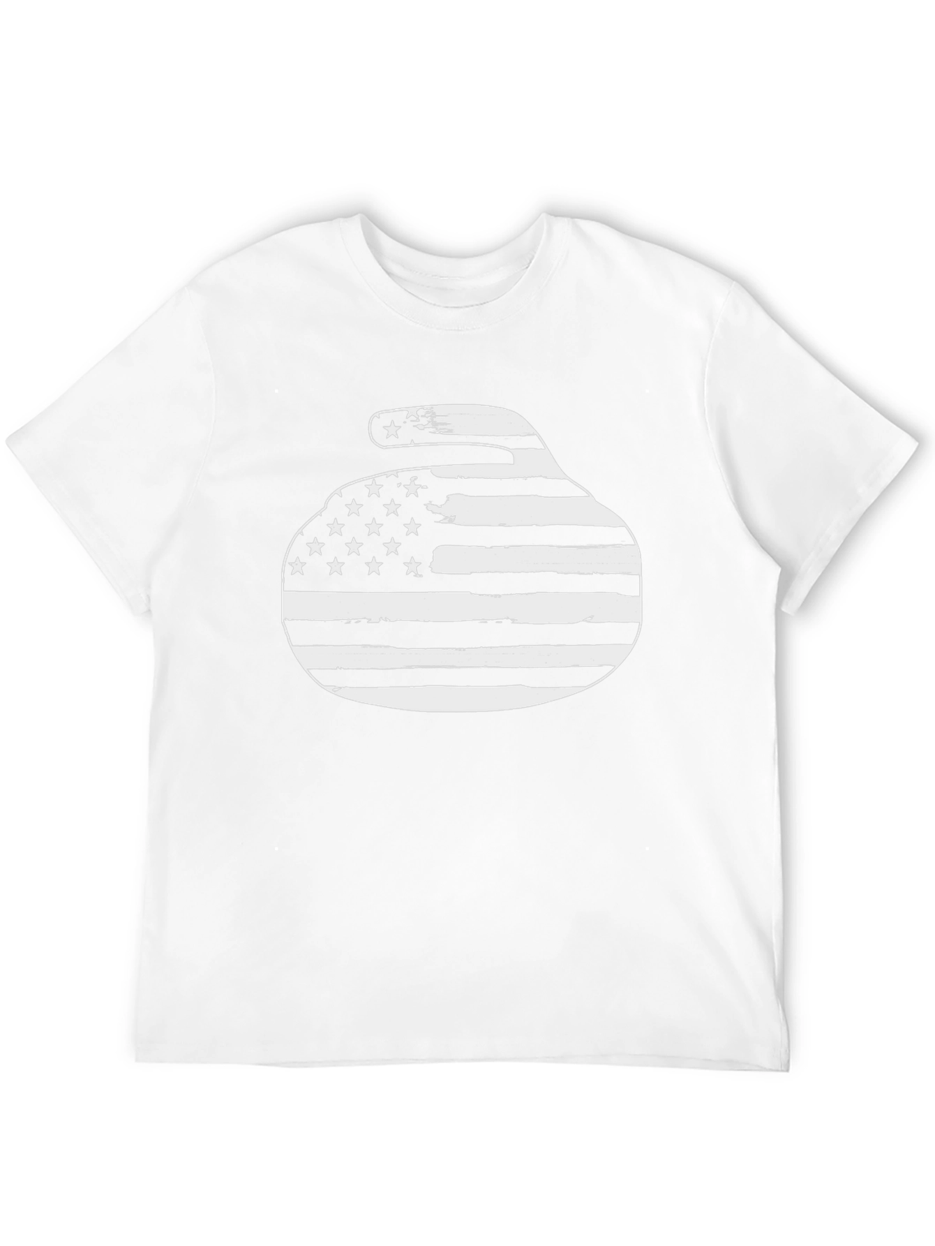 American Flag Curling Stone Graphic Tee