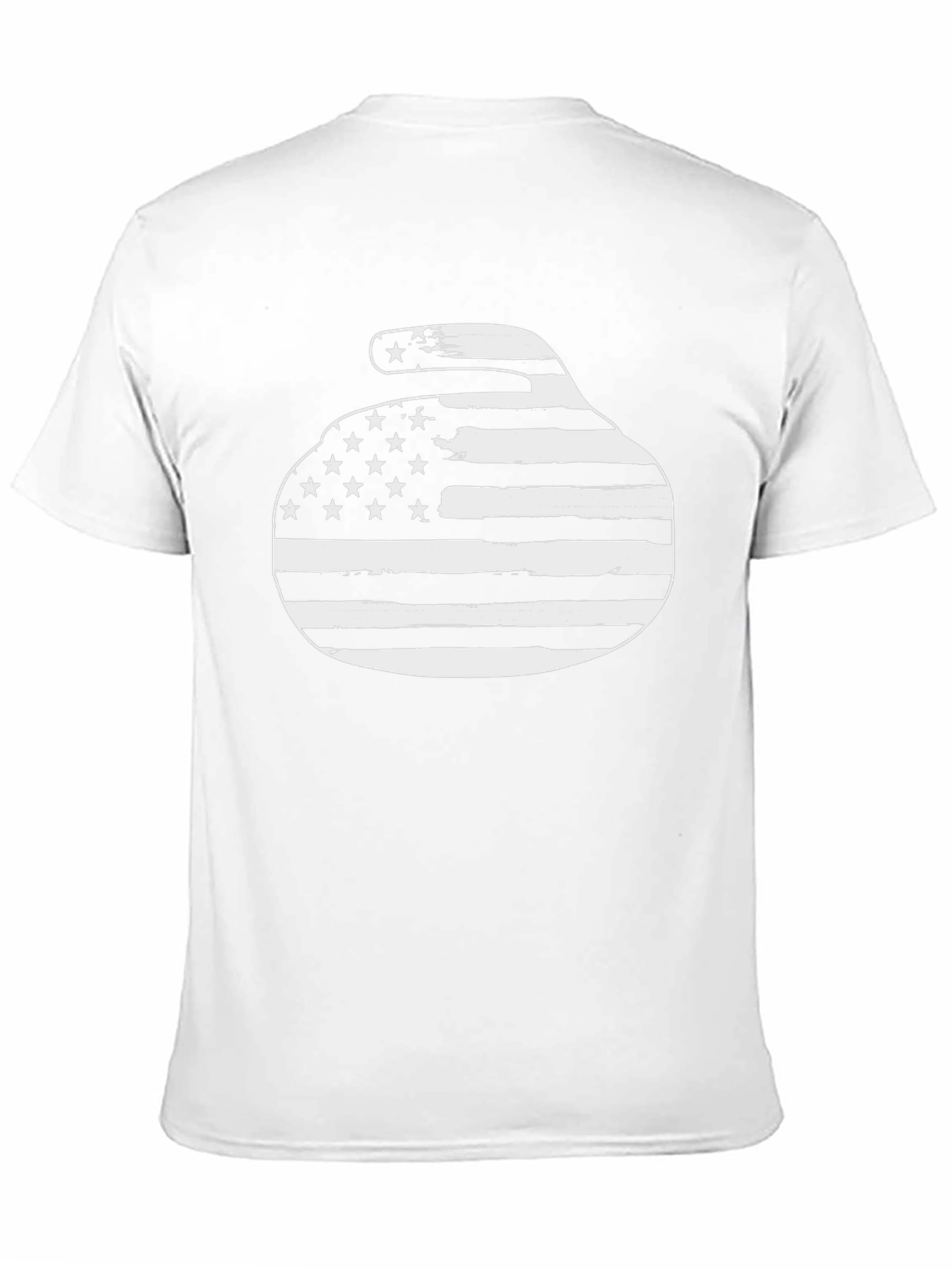 American Flag Curling Stone Graphic Tee