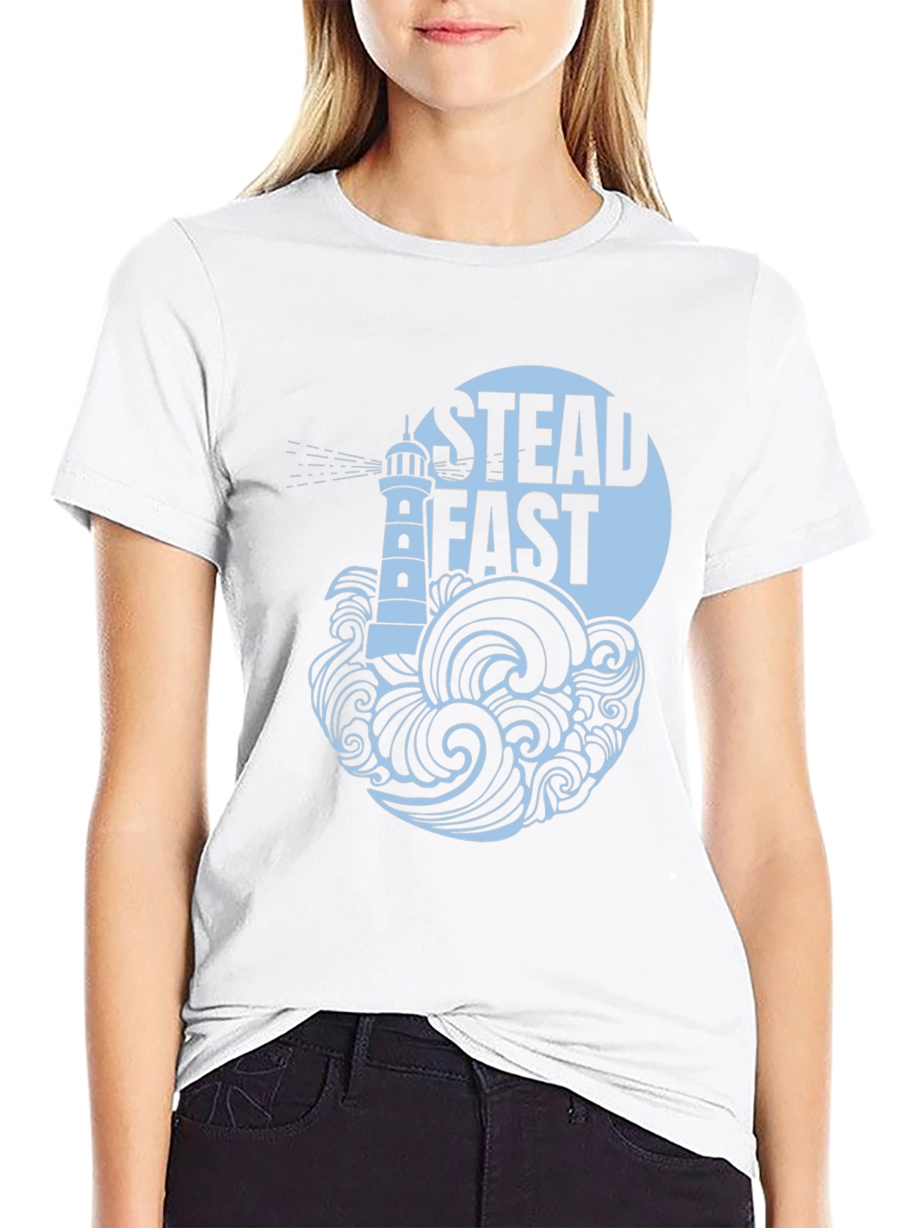Steadfast Lighthouse Graphic Tee - Mens Black T-Shirt