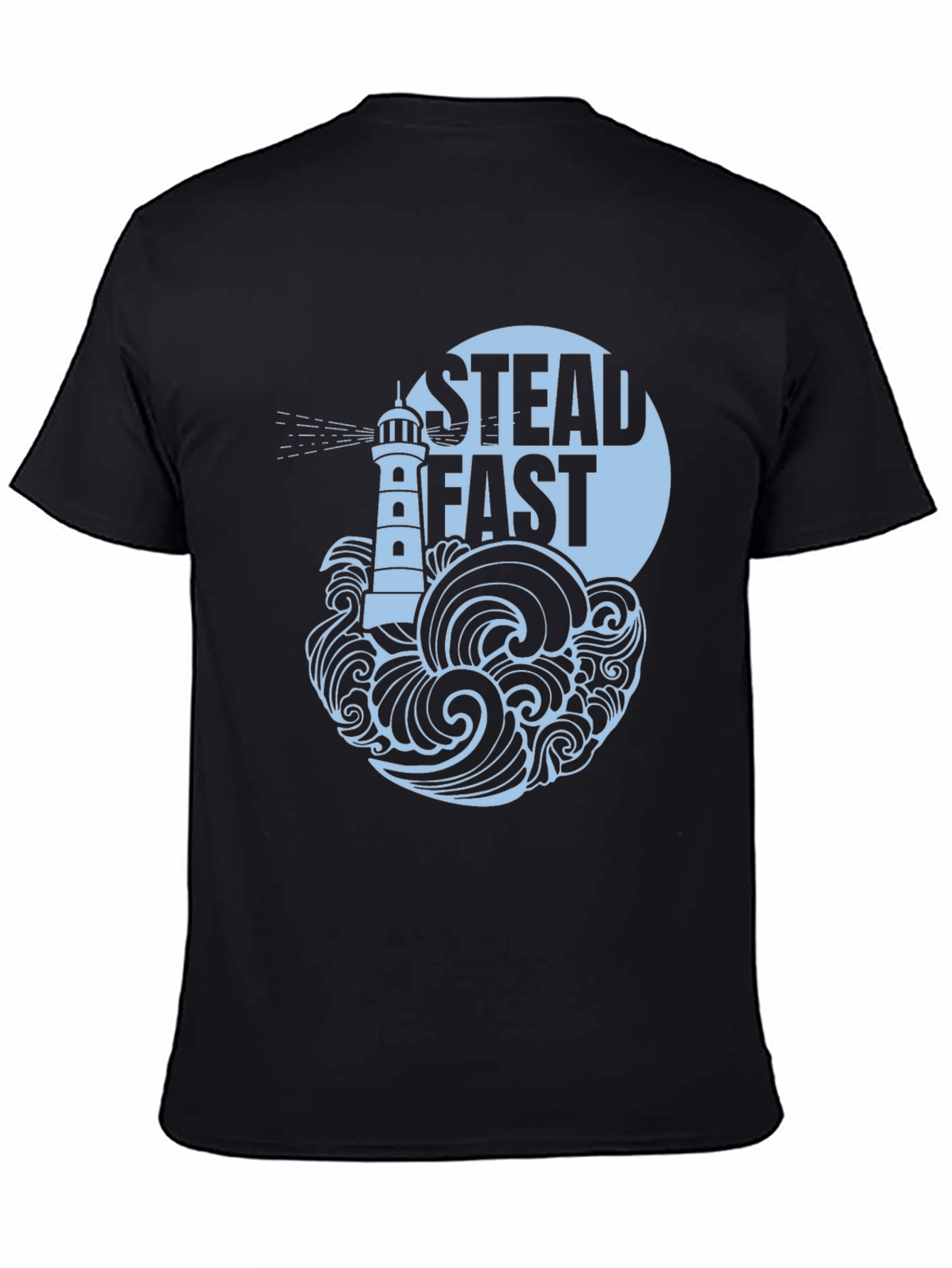 Steadfast Lighthouse Graphic Tee - Mens Black T-Shirt