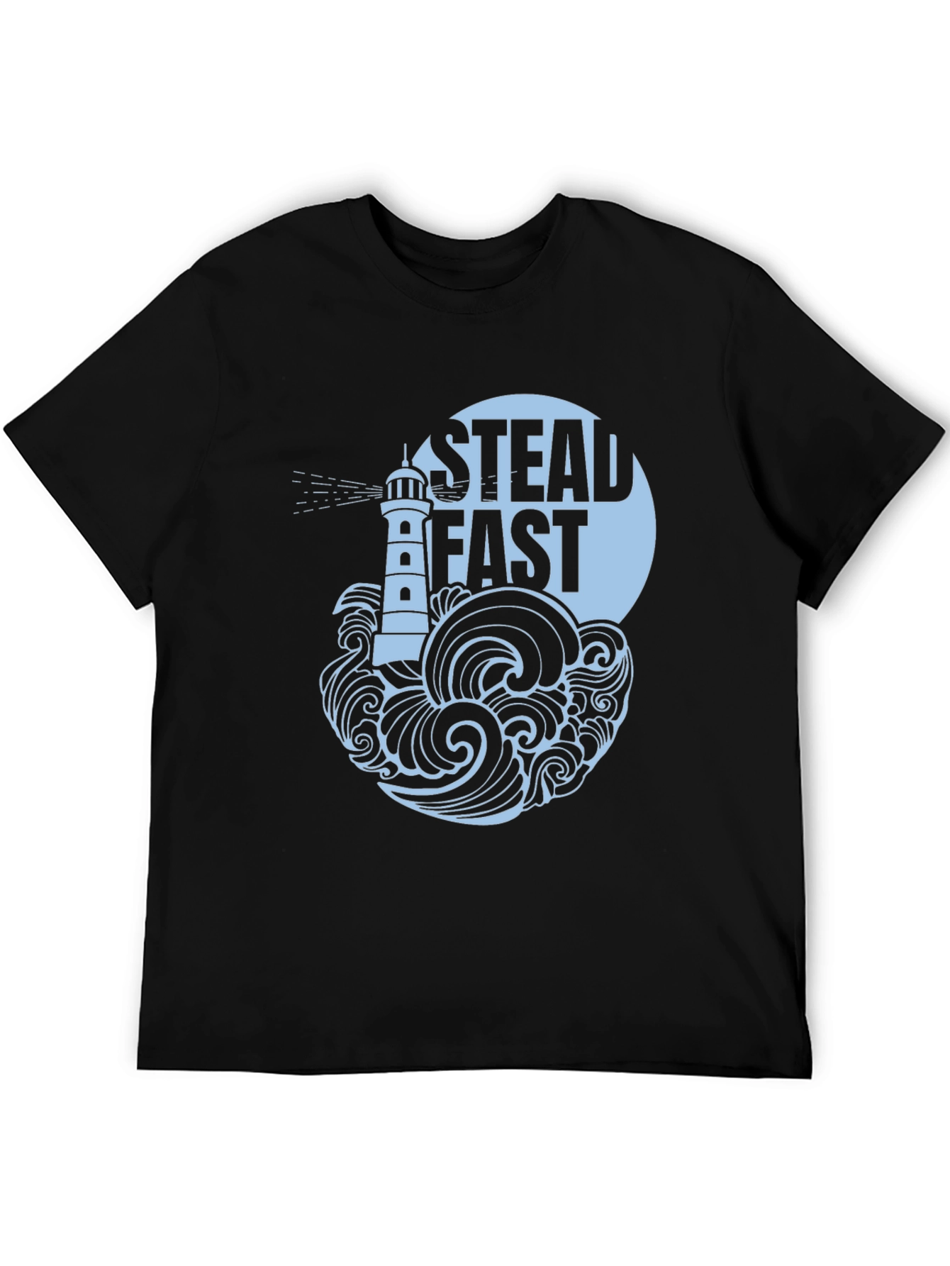 Steadfast Lighthouse Graphic Tee - Mens Black T-Shirt