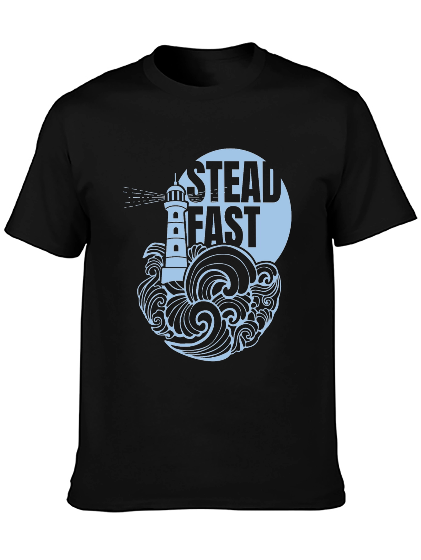 Steadfast Lighthouse Graphic Tee - Mens Black T-Shirt