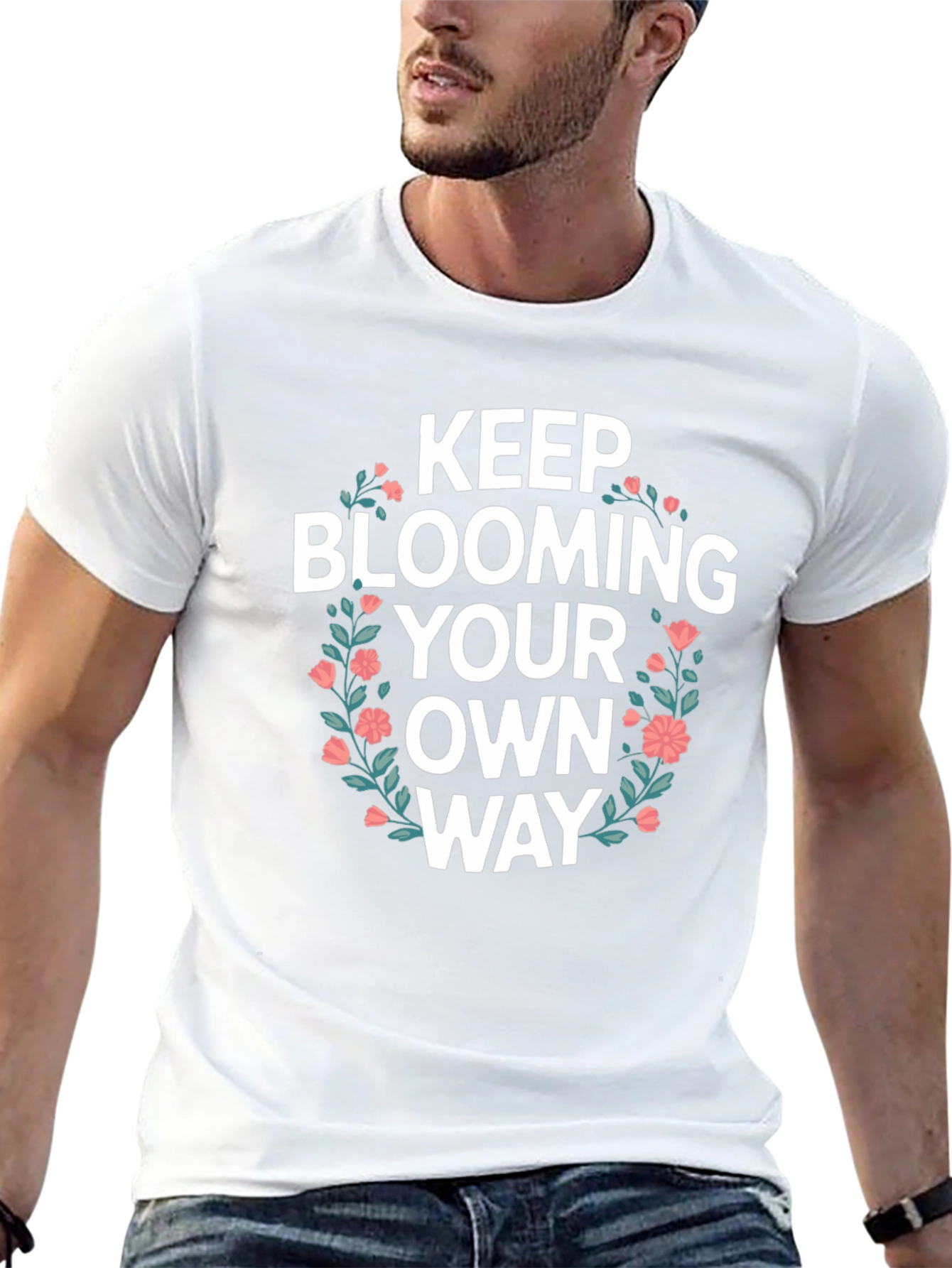 Keep Blooming T-Shirt - Floral Design