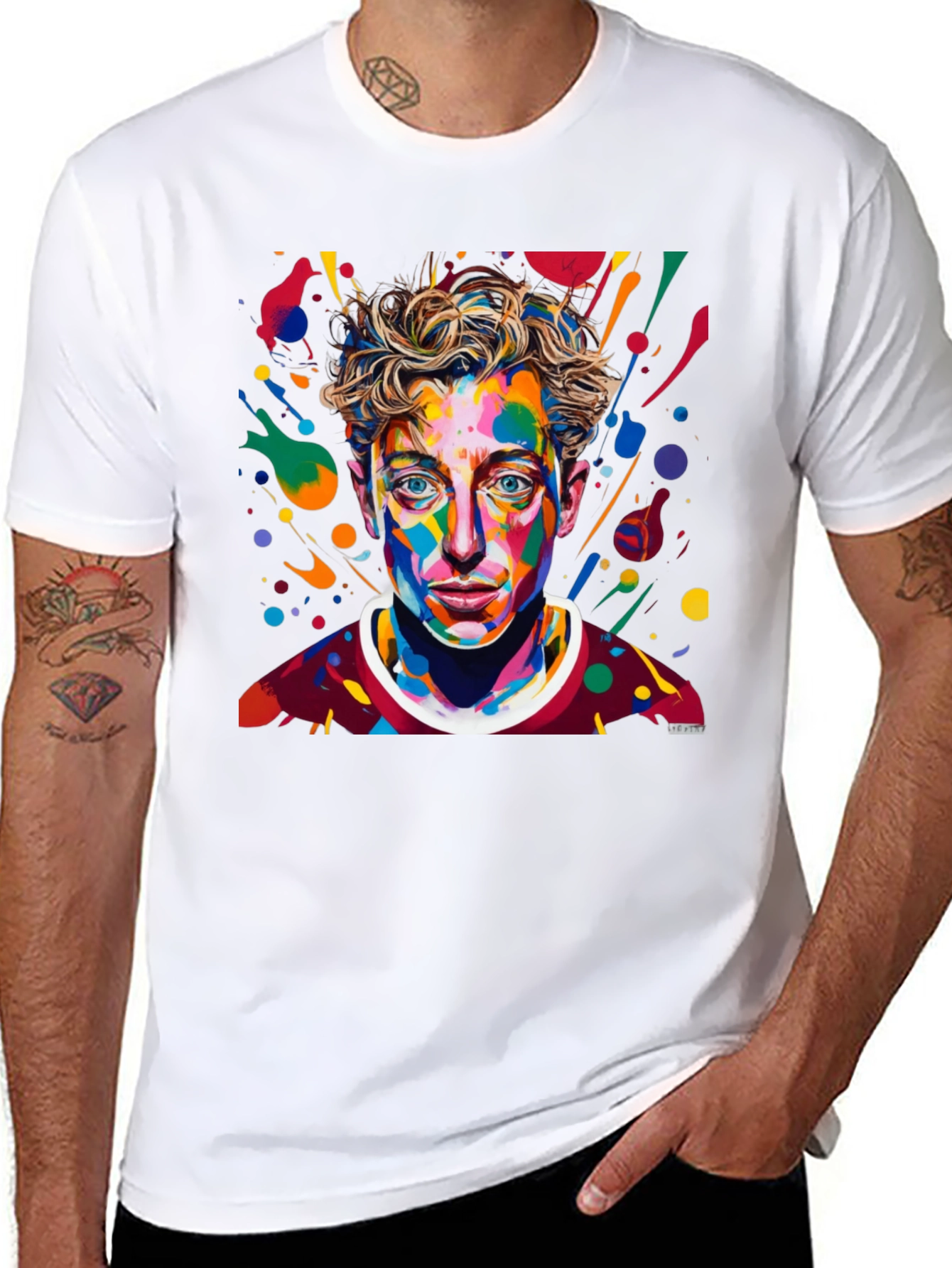 Abstract Art Portrait Graphic T-Shirt