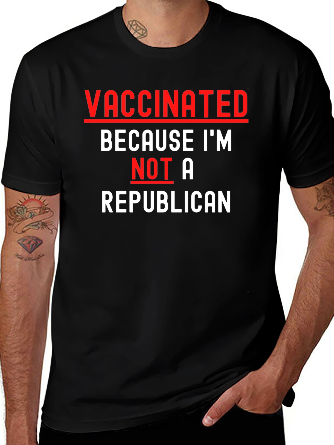 Vaccinated Because Im Not A Republican T-Shirt