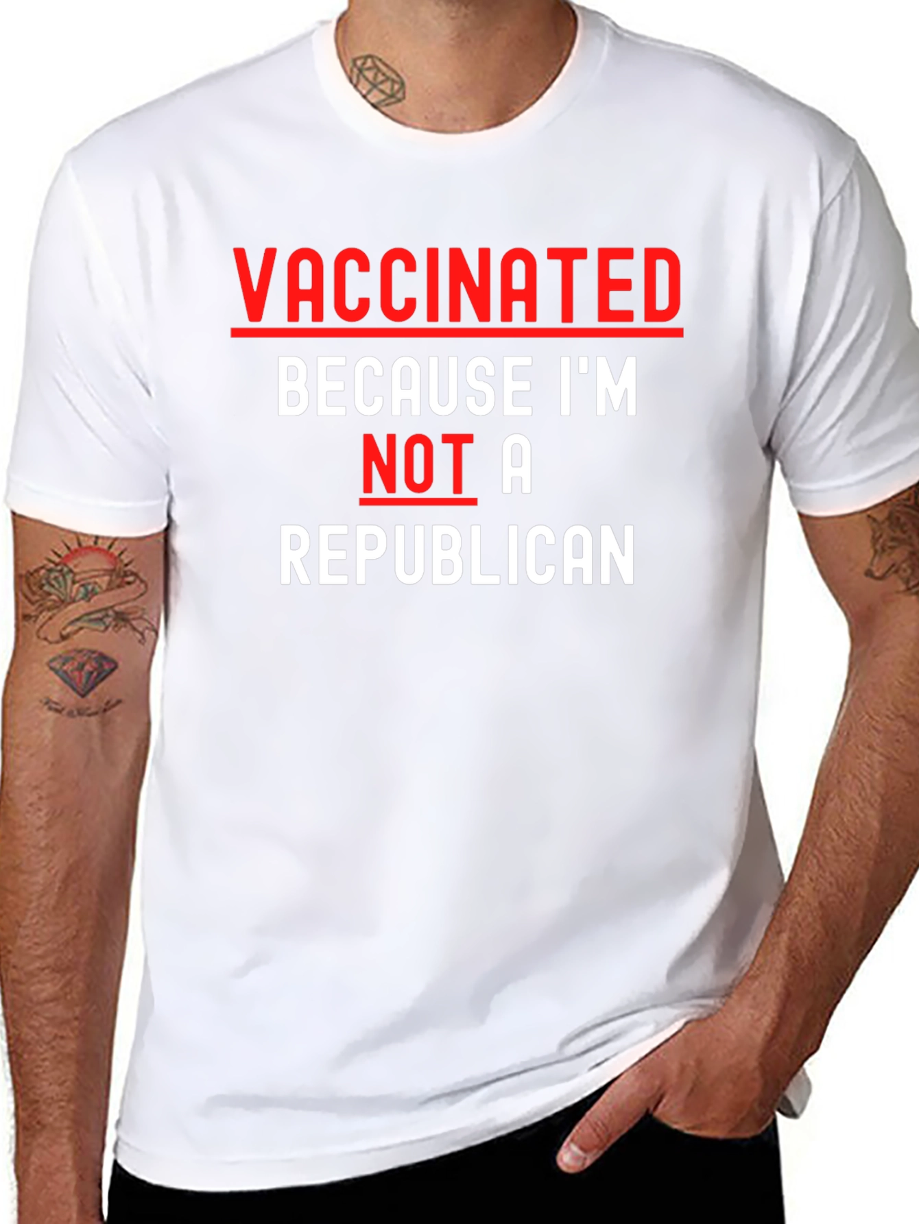 Vaccinated Because Im Not A Republican T-Shirt