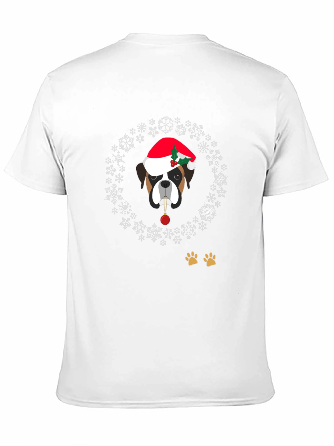 Holiday Dog Graphic Tee - Christmas Boxer Dog T-Shirt