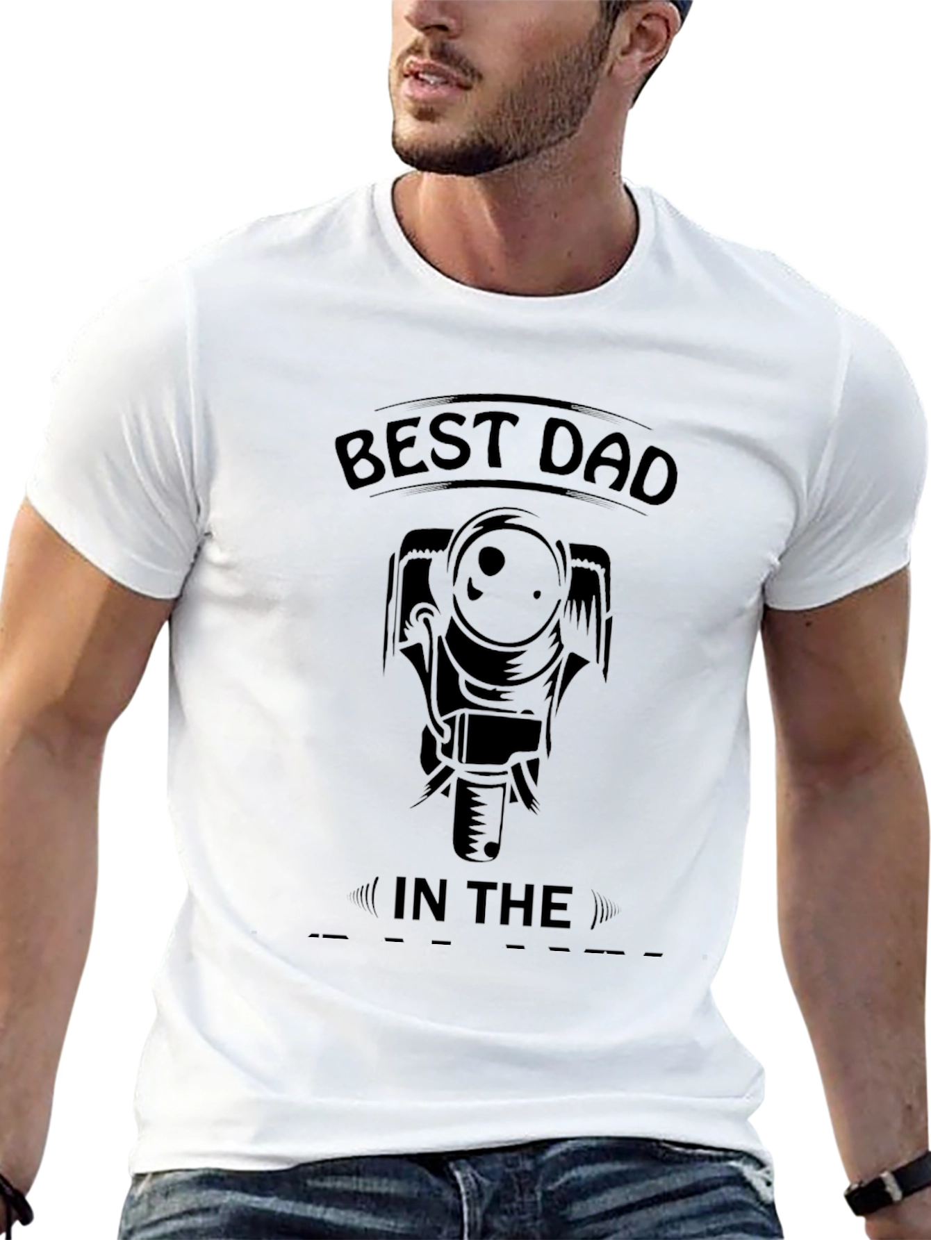Best Dad Camera Graphic Tee - Black