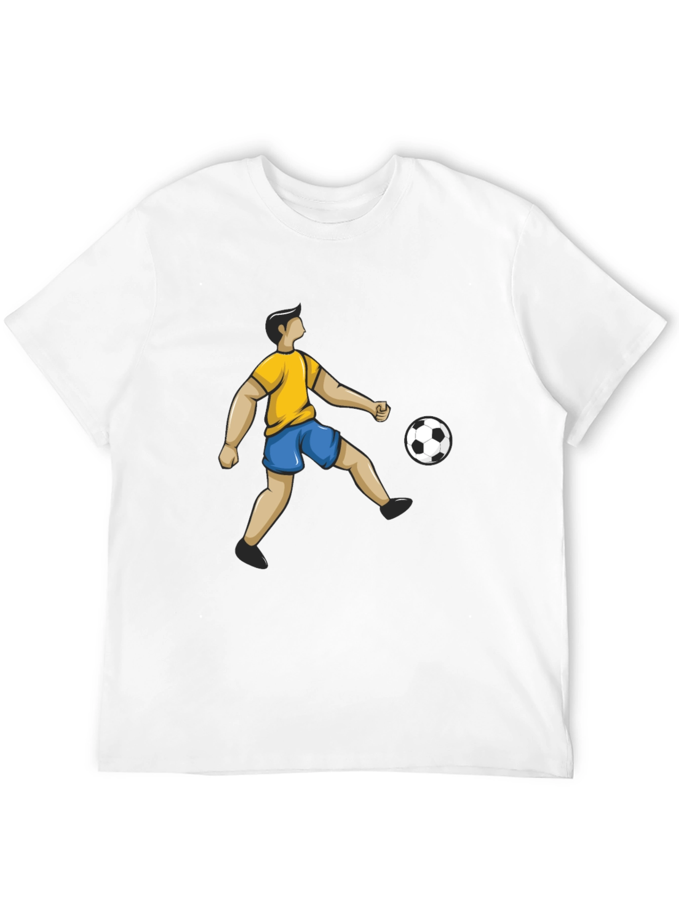 Soccer Player Graphic Black T-Shirt