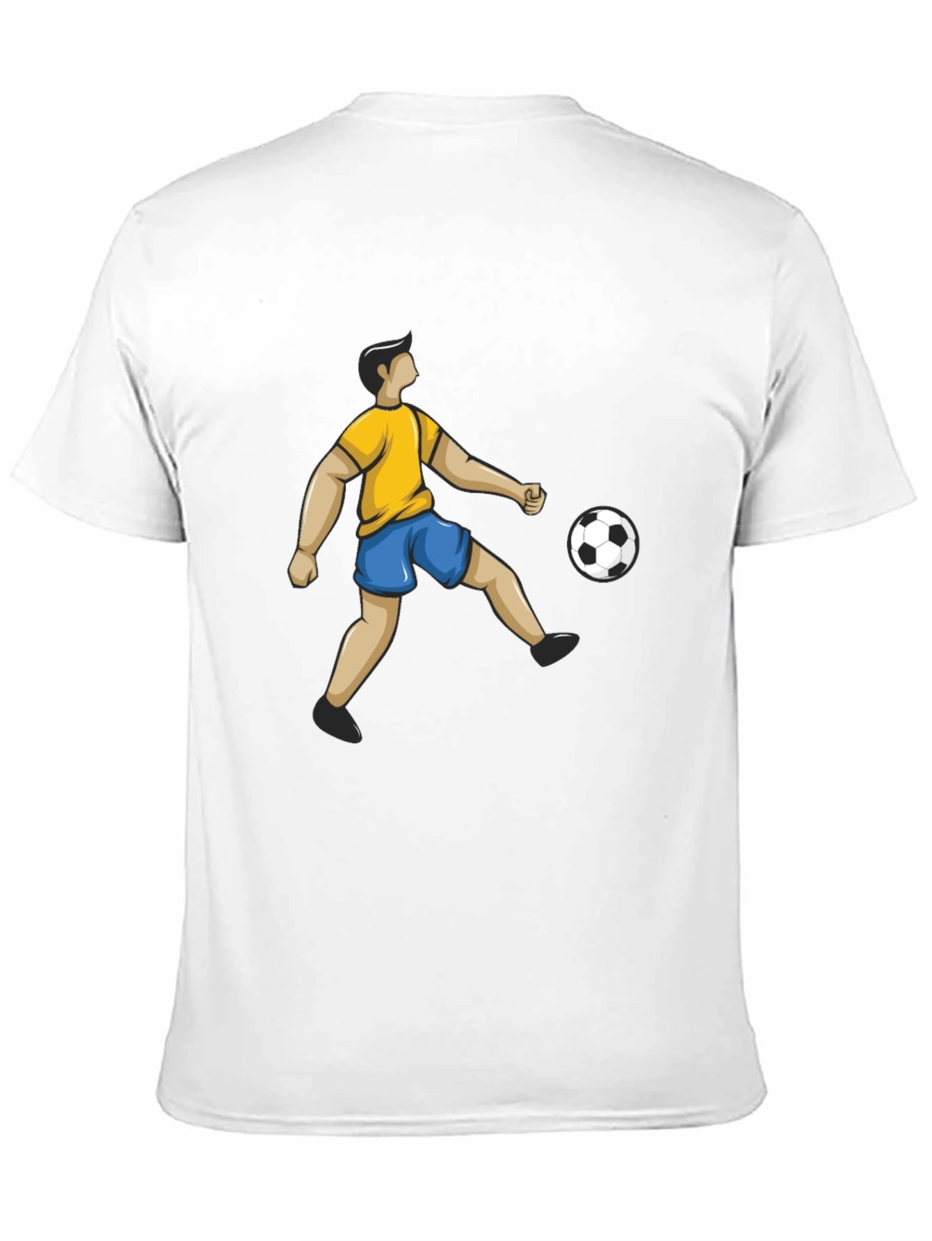 Soccer Player Graphic Black T-Shirt
