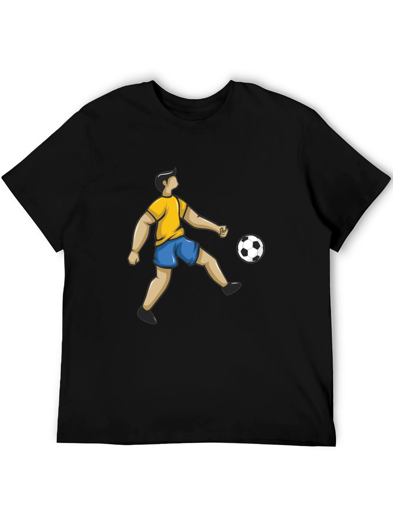 Soccer Player Graphic Black T-Shirt