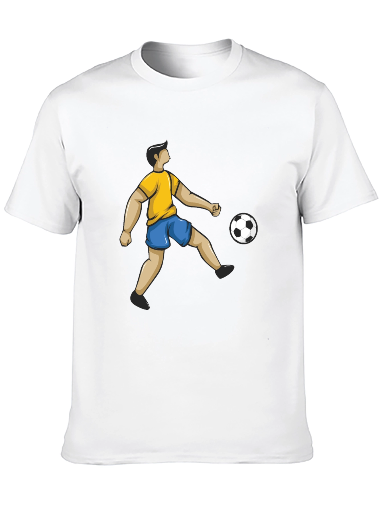 Soccer Player Graphic Black T-Shirt