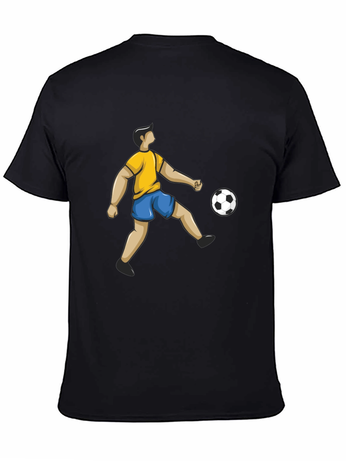 Soccer Player Graphic Black T-Shirt