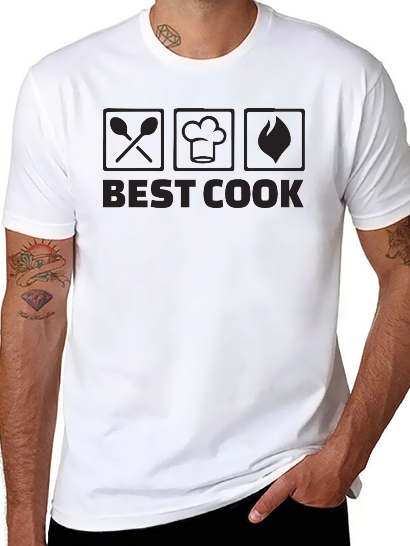 Best Cook Graphic T-Shirt Black Cotton Tee