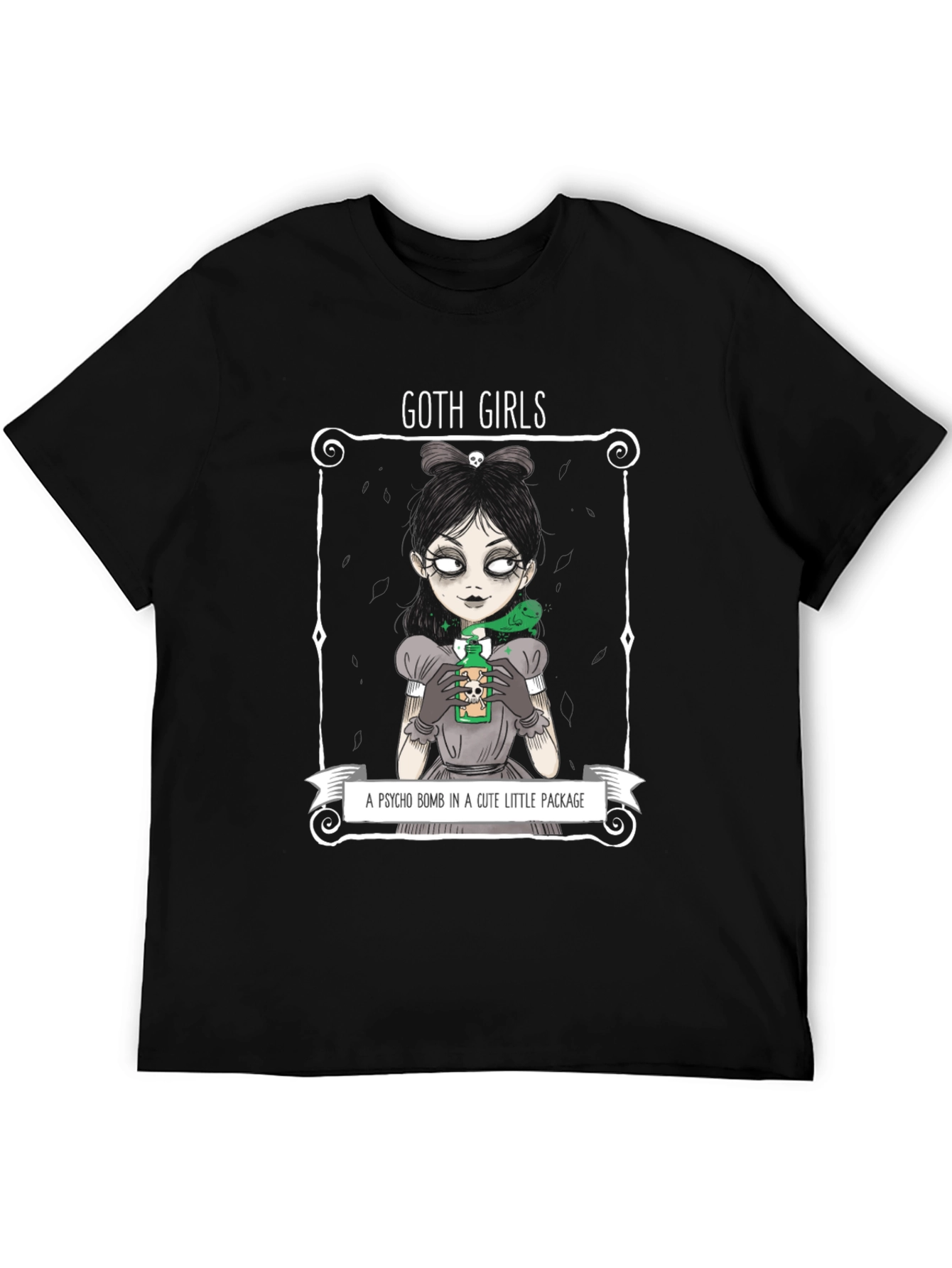 Goth Girls Psycho Bomb Graphic T-Shirt