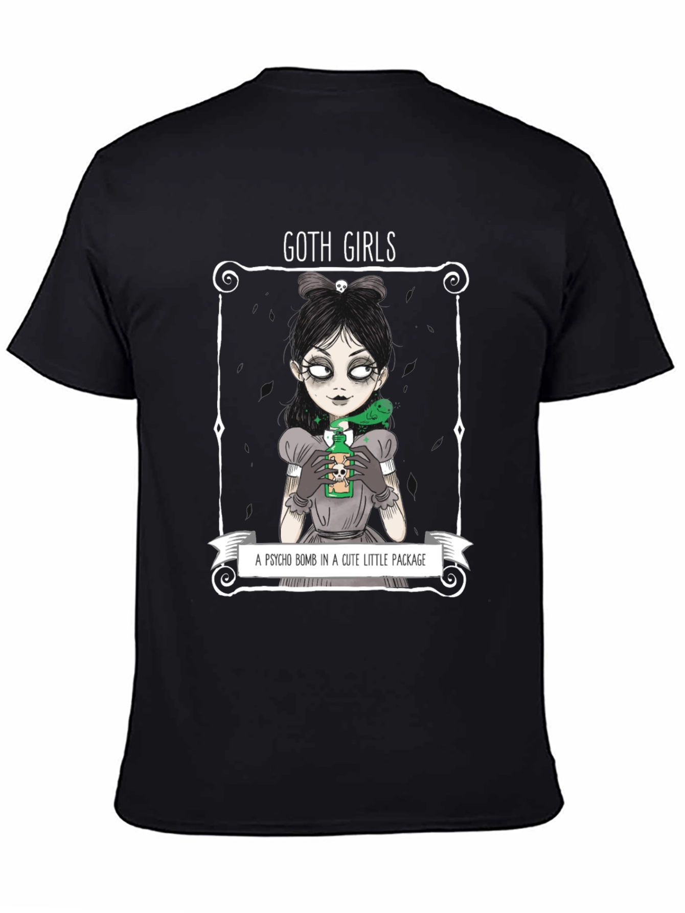 Goth Girls Psycho Bomb Graphic T-Shirt