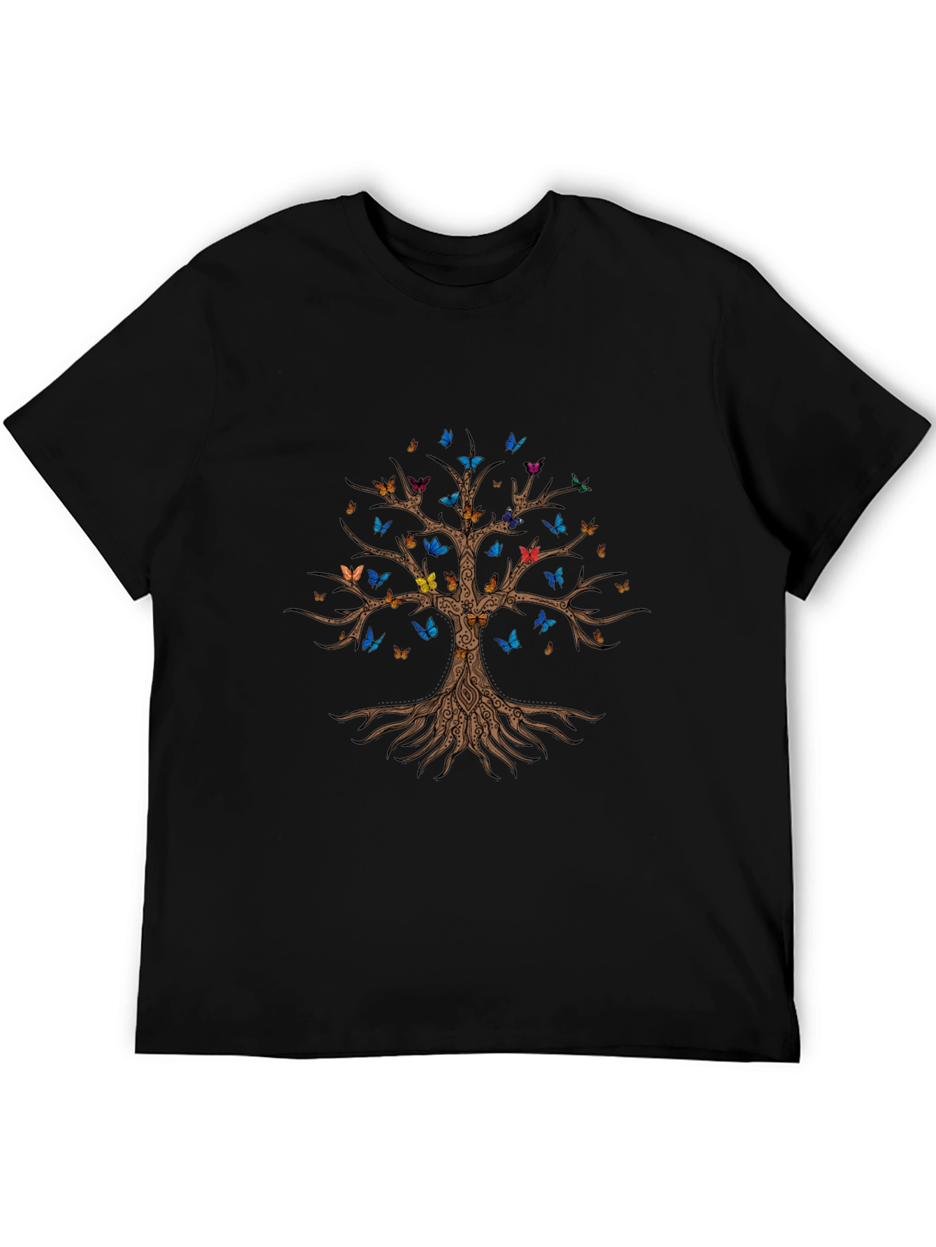 Butterfly Tree Black T-Shirt