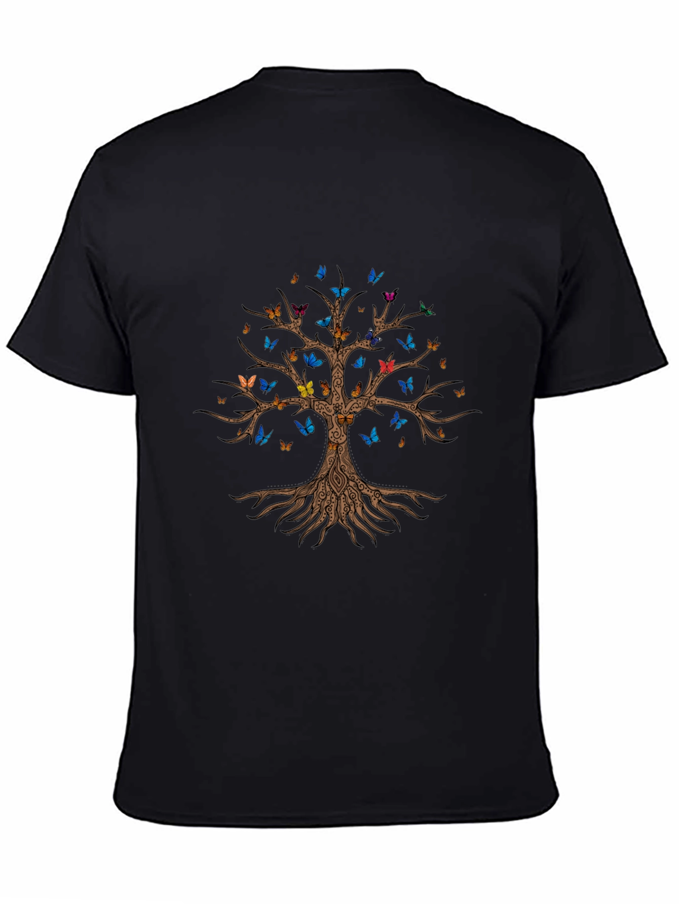 Butterfly Tree Black T-Shirt