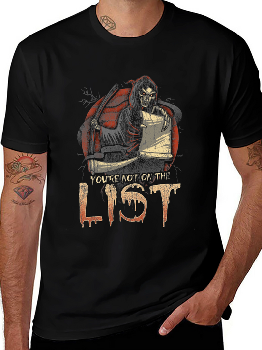 Grim Reaper Not on the List Graphic T-Shirt