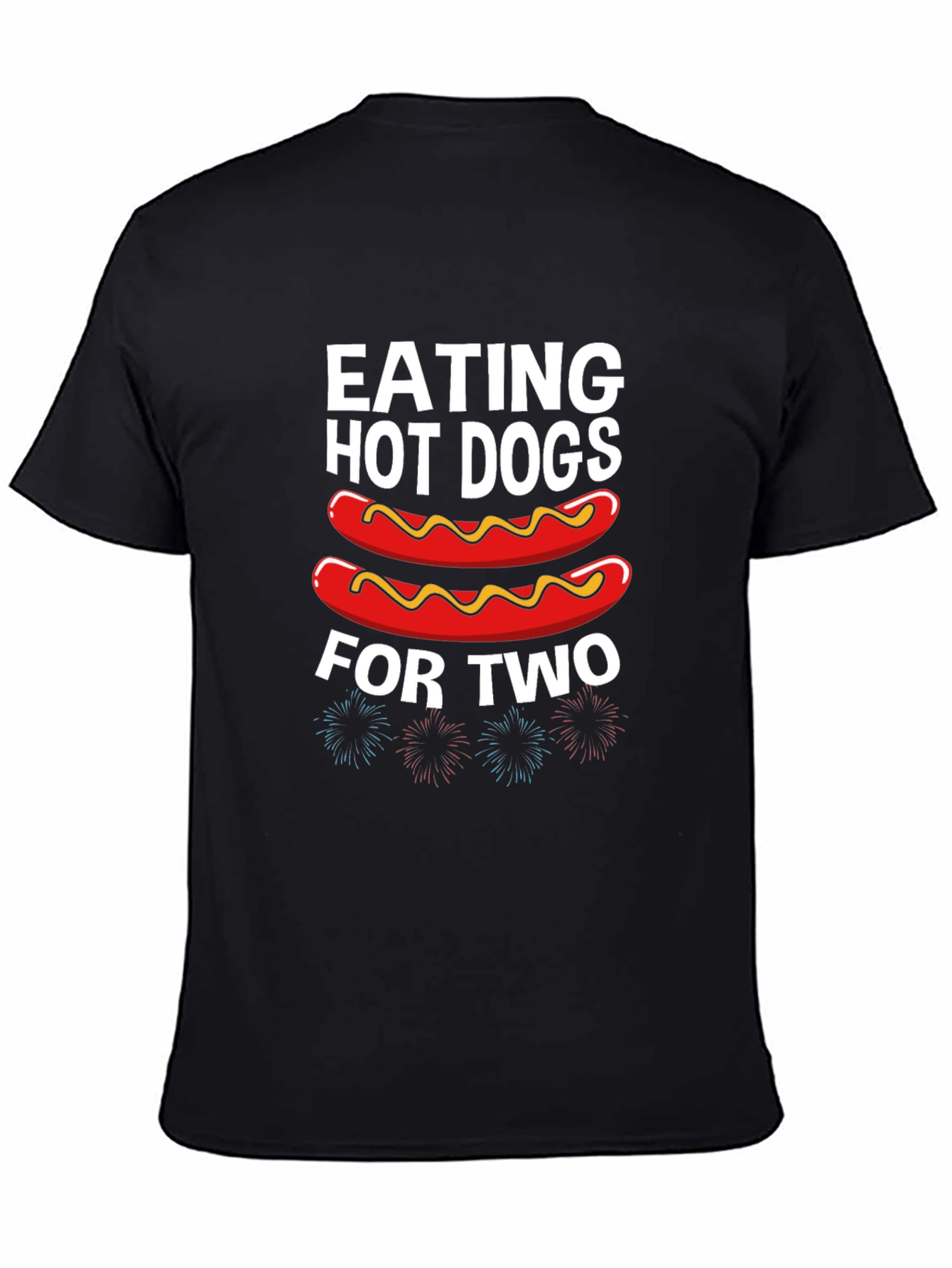 Eating Hot Dogs for Two Black T-Shirt