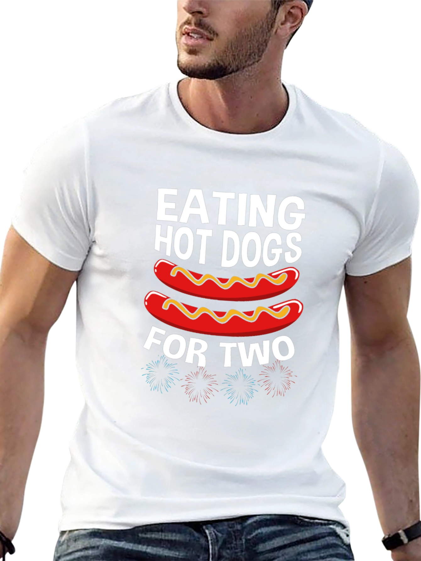 Eating Hot Dogs for Two Black T-Shirt
