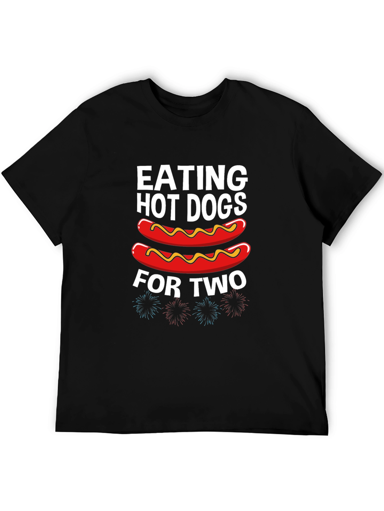 Eating Hot Dogs for Two Black T-Shirt