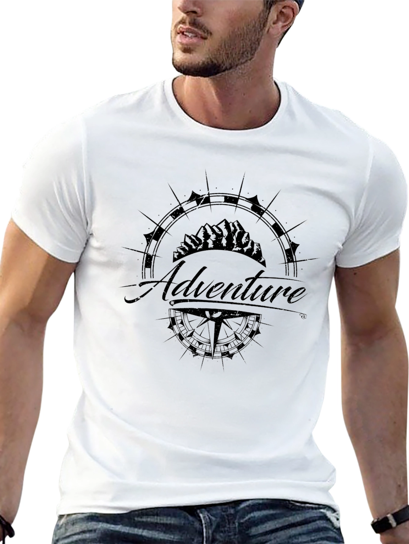 Adventure Compass Graphic Tee - Stylish Travel Shirt