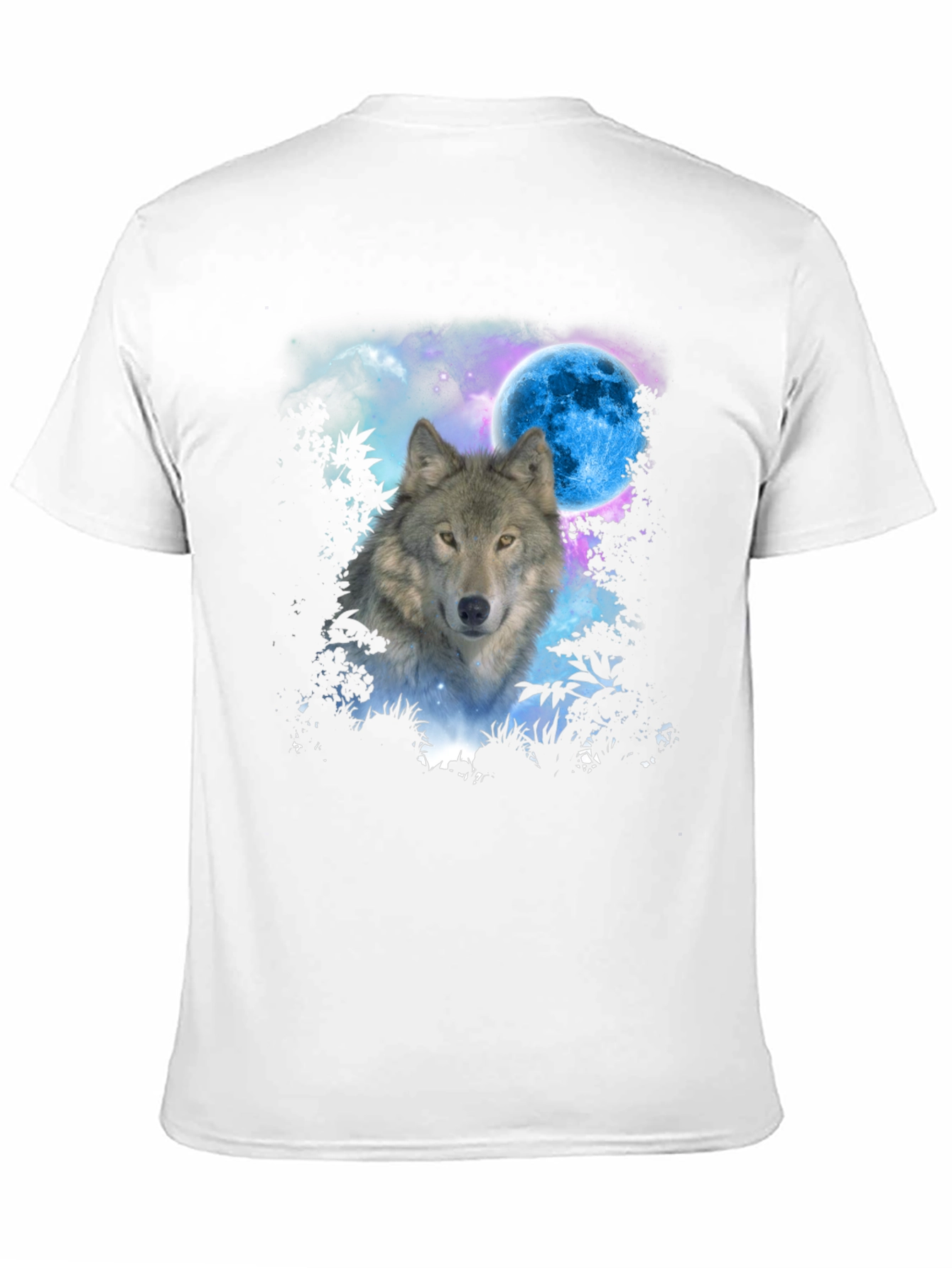 Wolf Moon Graphic Tee - Black Cotton Blend T-Shirt