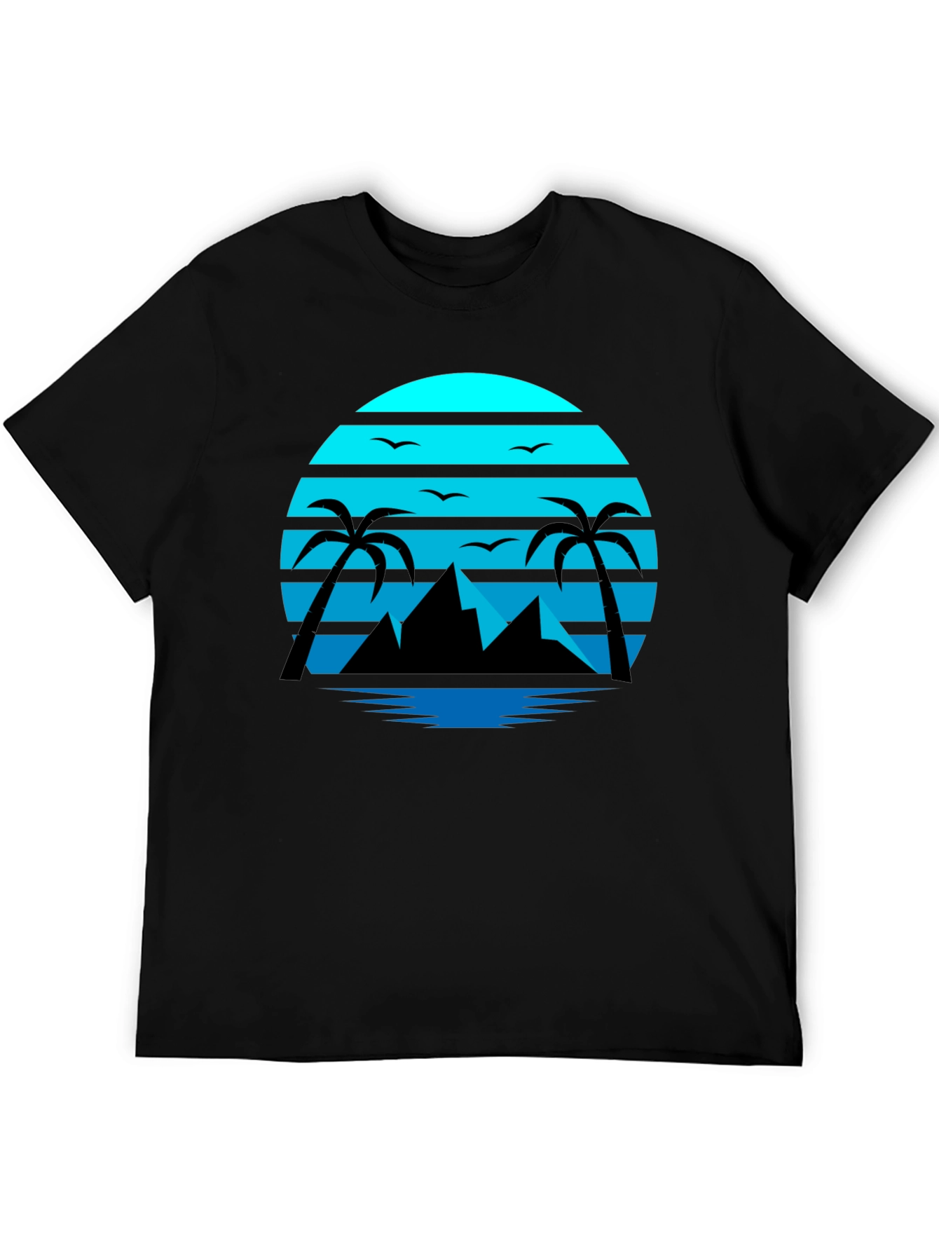 Tropical Sunset T-Shirt - Black