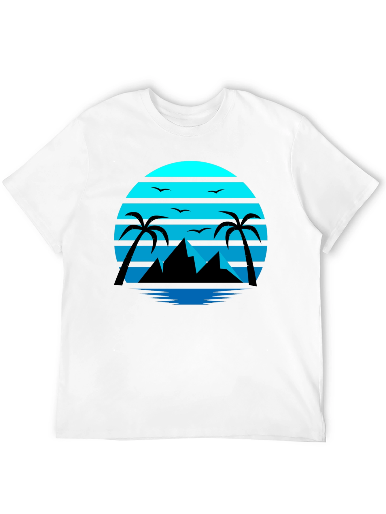 Tropical Sunset T-Shirt - Black
