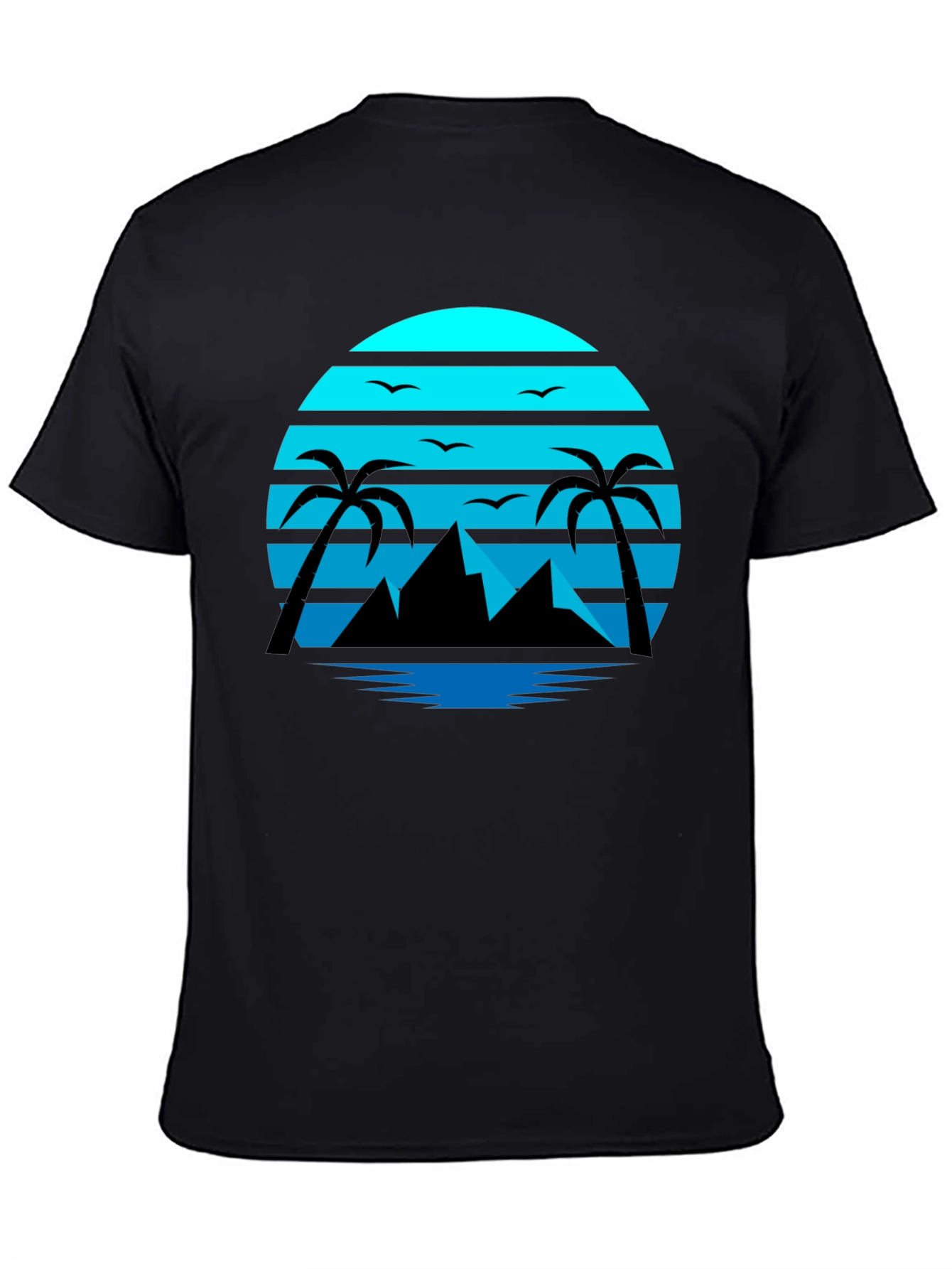 Tropical Sunset T-Shirt - Black