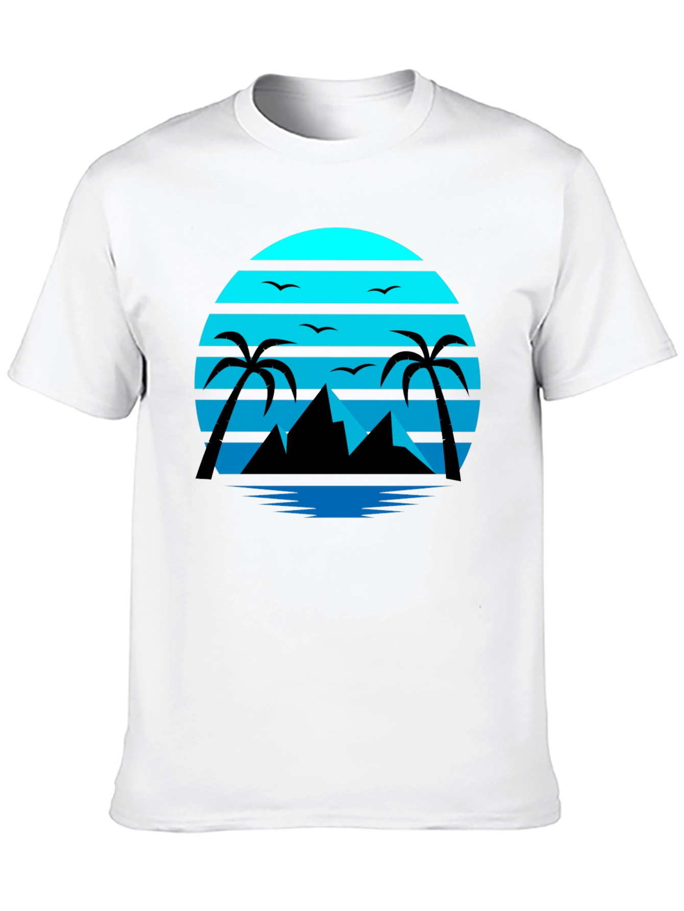 Tropical Sunset T-Shirt - Black