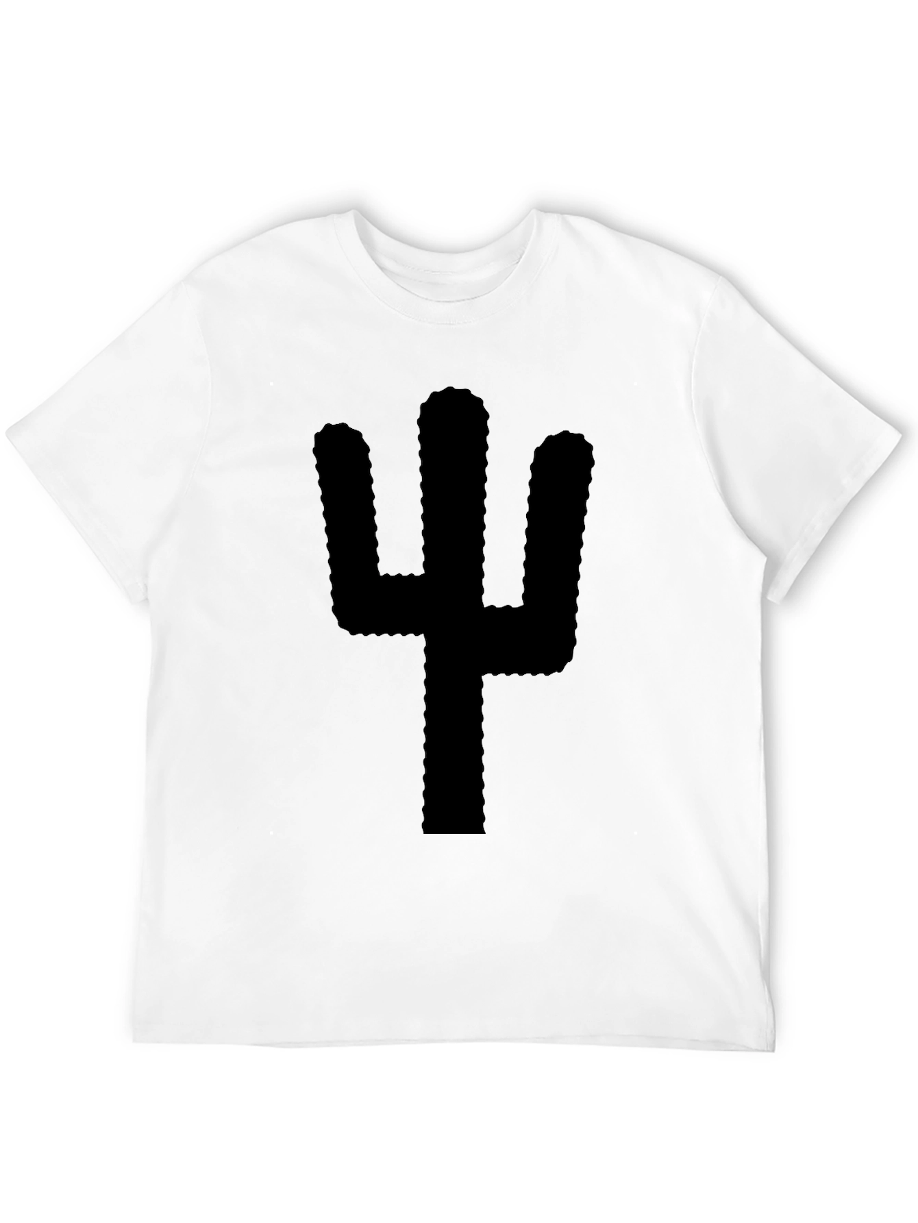 Black Cactus Graphic T-Shirt - Modern Desert Style
