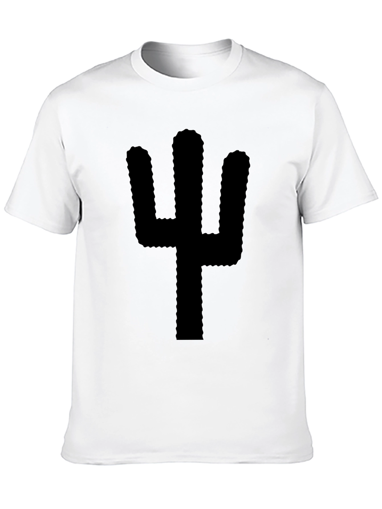 Black Cactus Graphic T-Shirt - Modern Desert Style