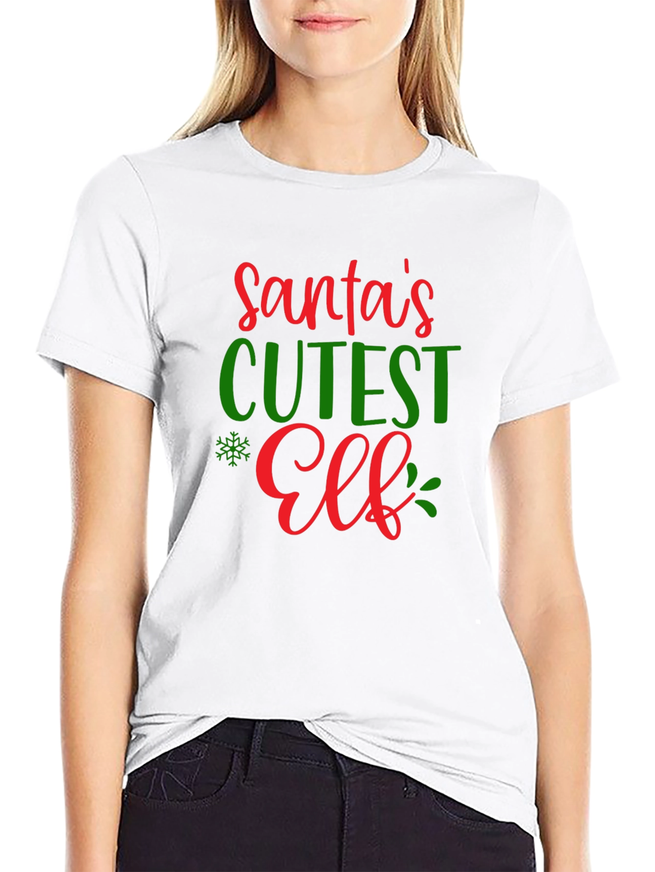 Santas Cutest Elf Christmas T-Shirt