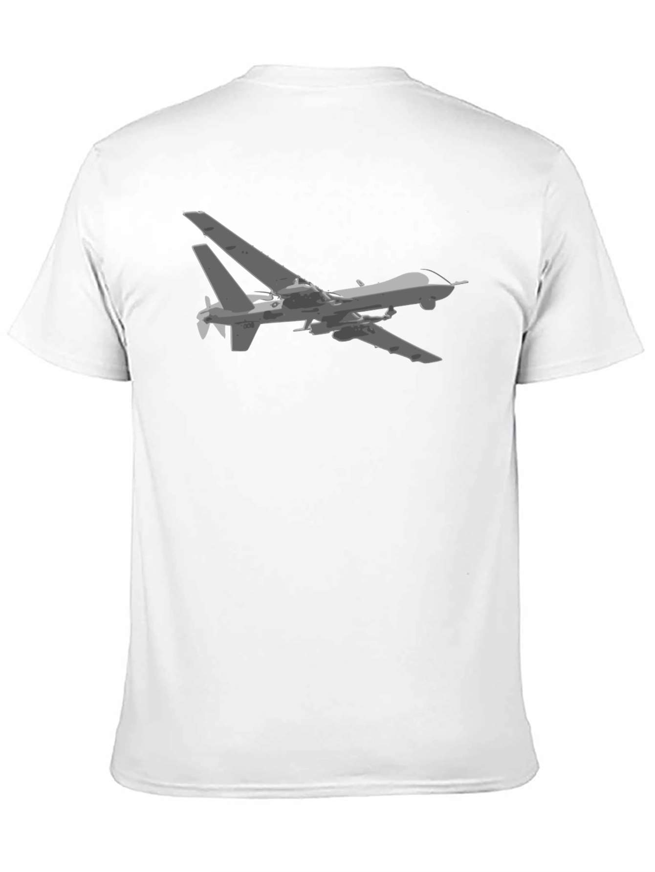 Drone Graphic Tee - Black Cotton T-Shirt