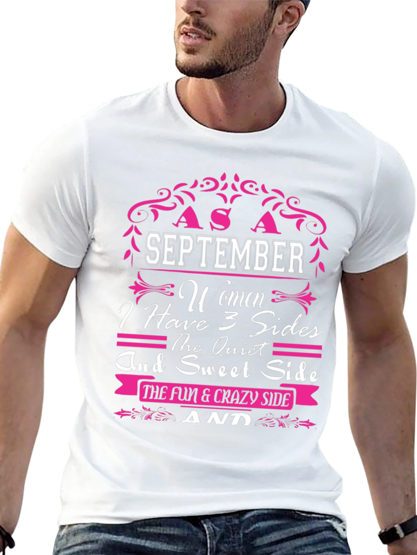 September Women T-Shirt - 3 Sides: Quiet Sweet Crazy