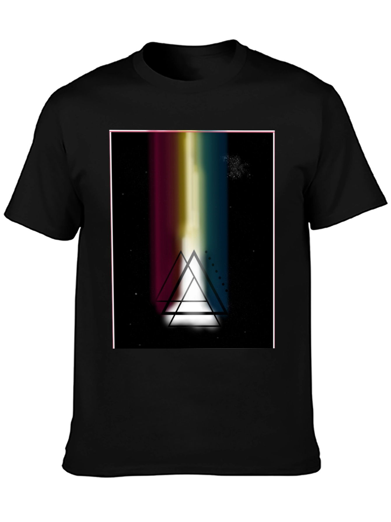 Prism Triangle Graphic Black T-Shirt