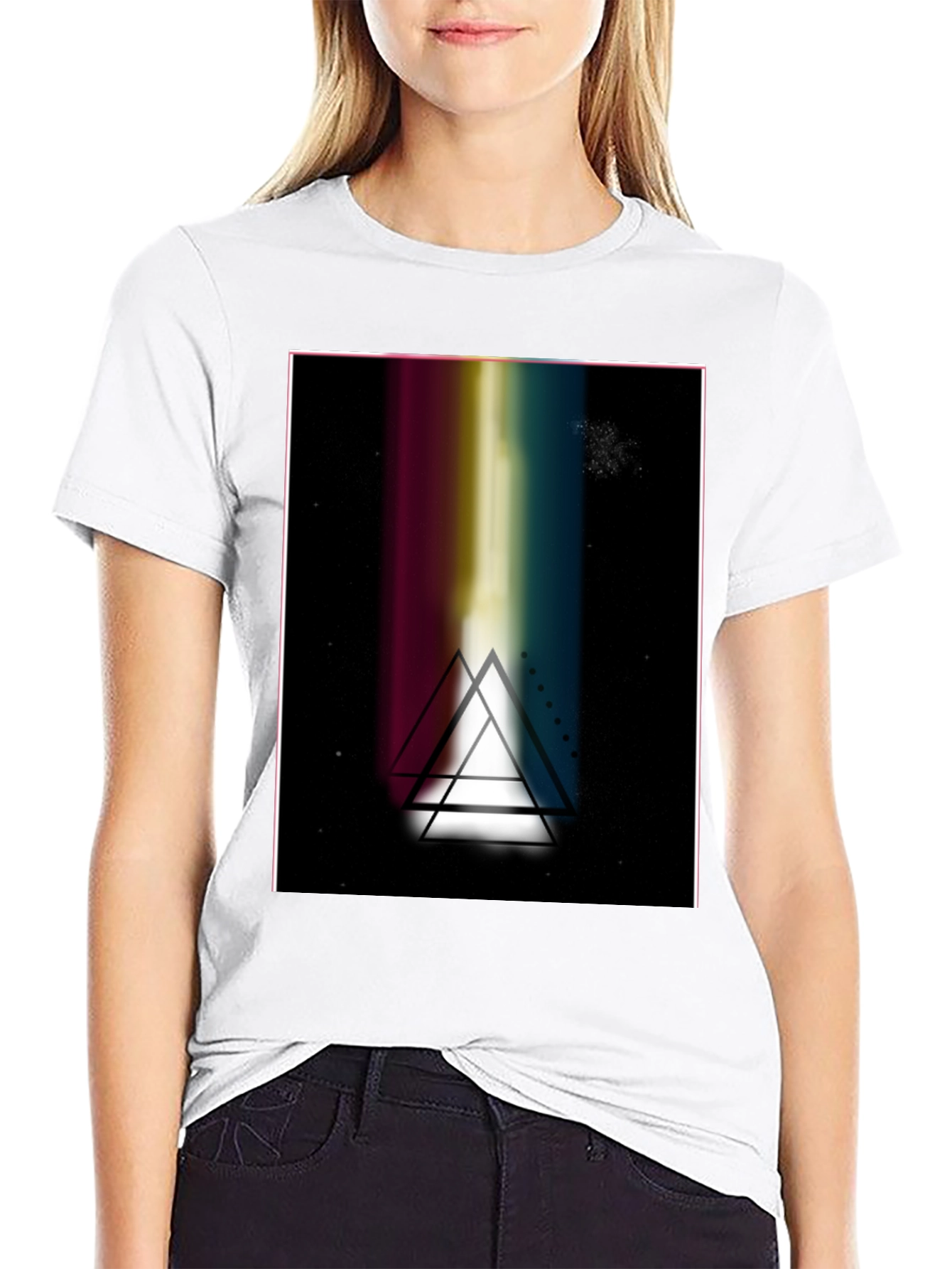Prism Triangle Graphic Black T-Shirt