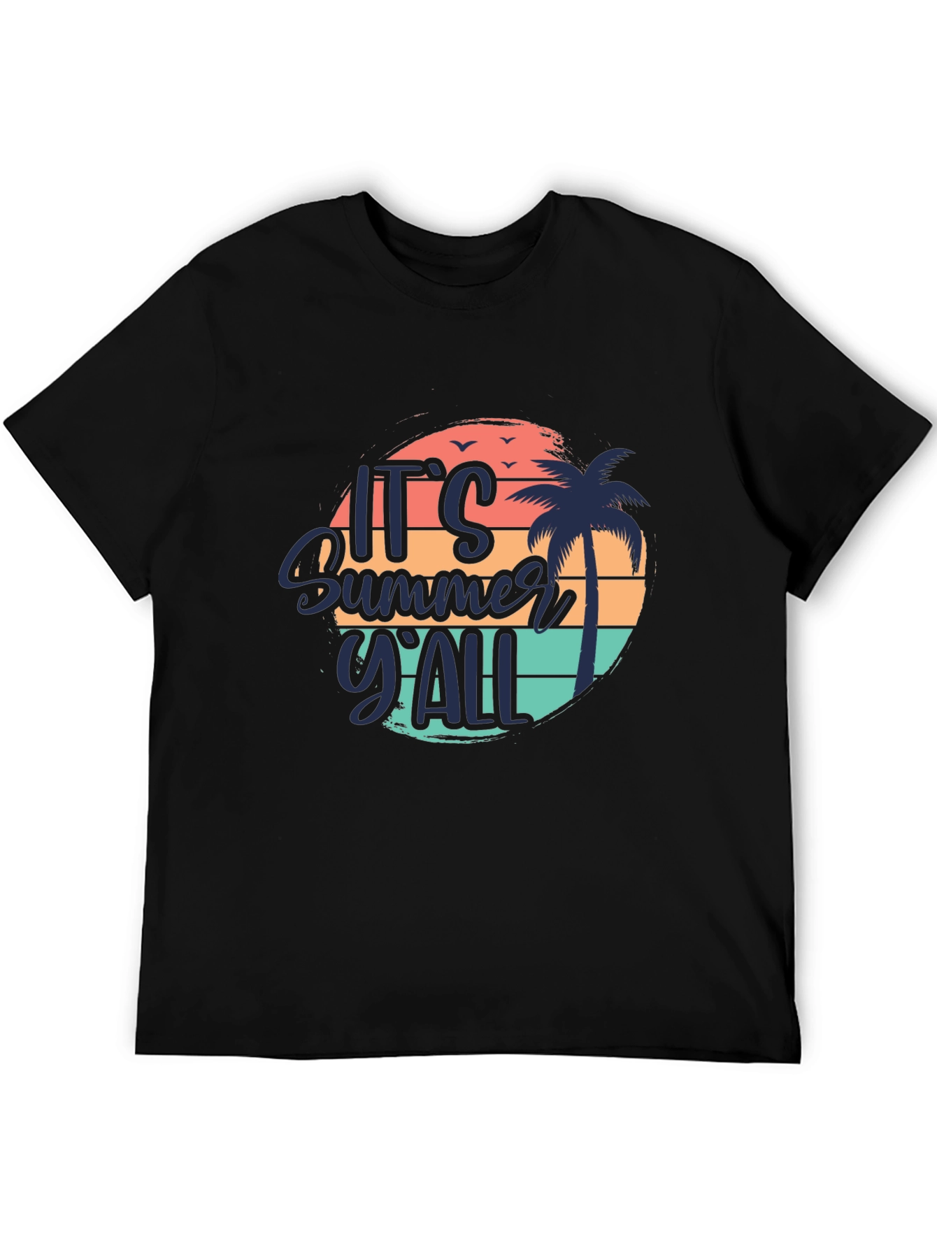 Its Summer YAll Black Graphic Tee