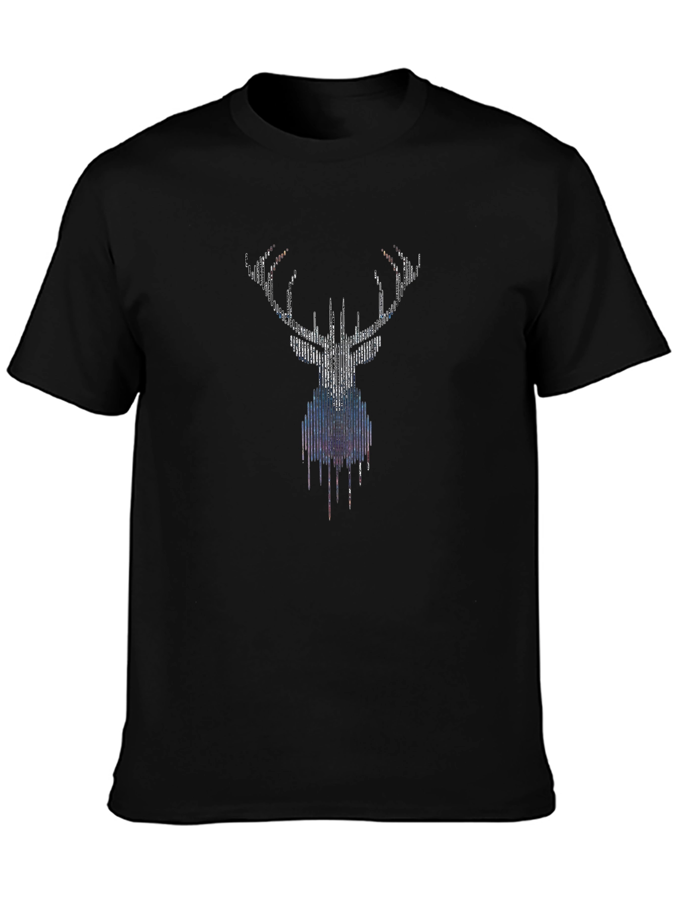 Graphic Deer Head Black T-Shirt