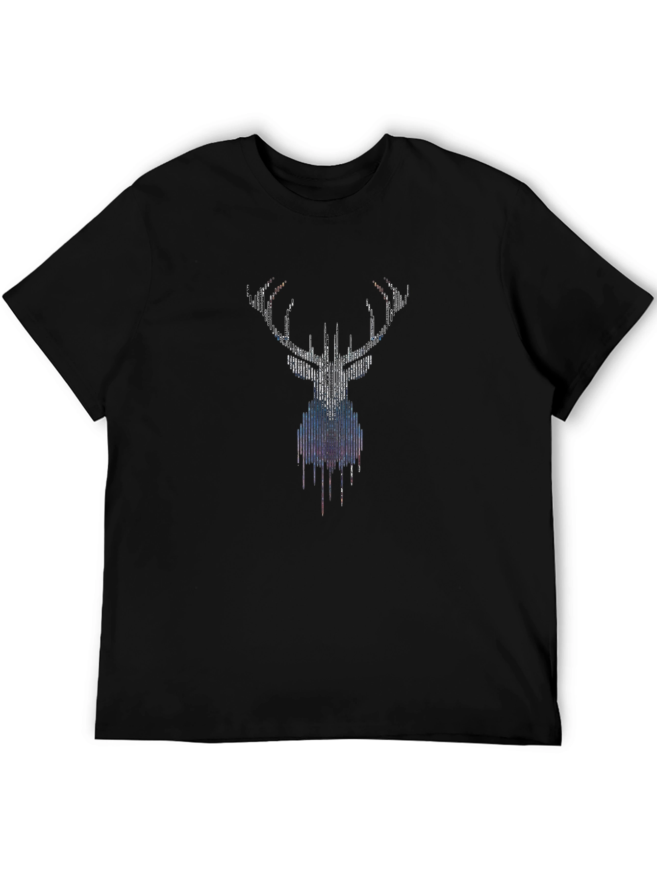 Graphic Deer Head Black T-Shirt