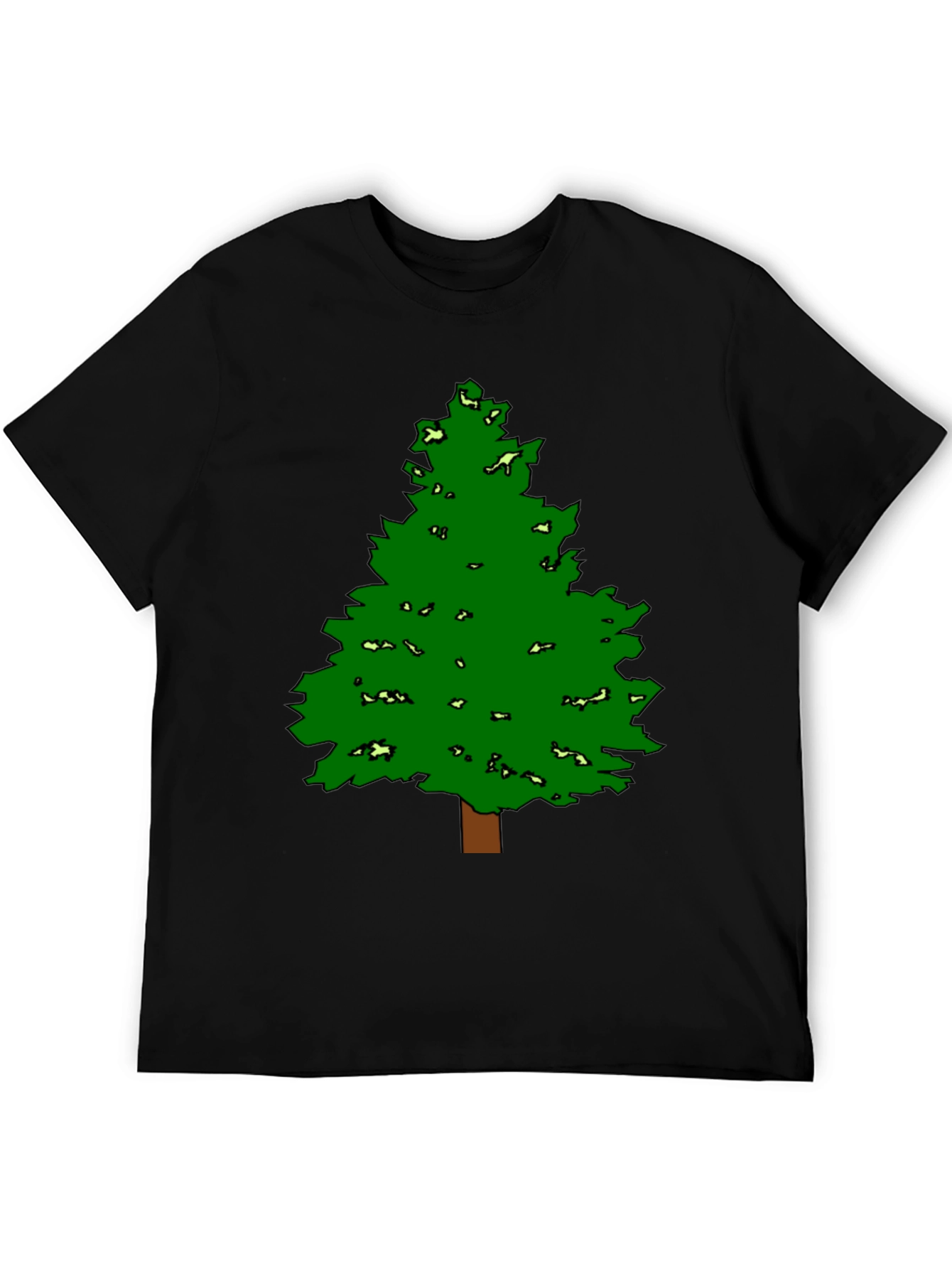 Fun Tree Graphic Tee - Black Cotton Blend